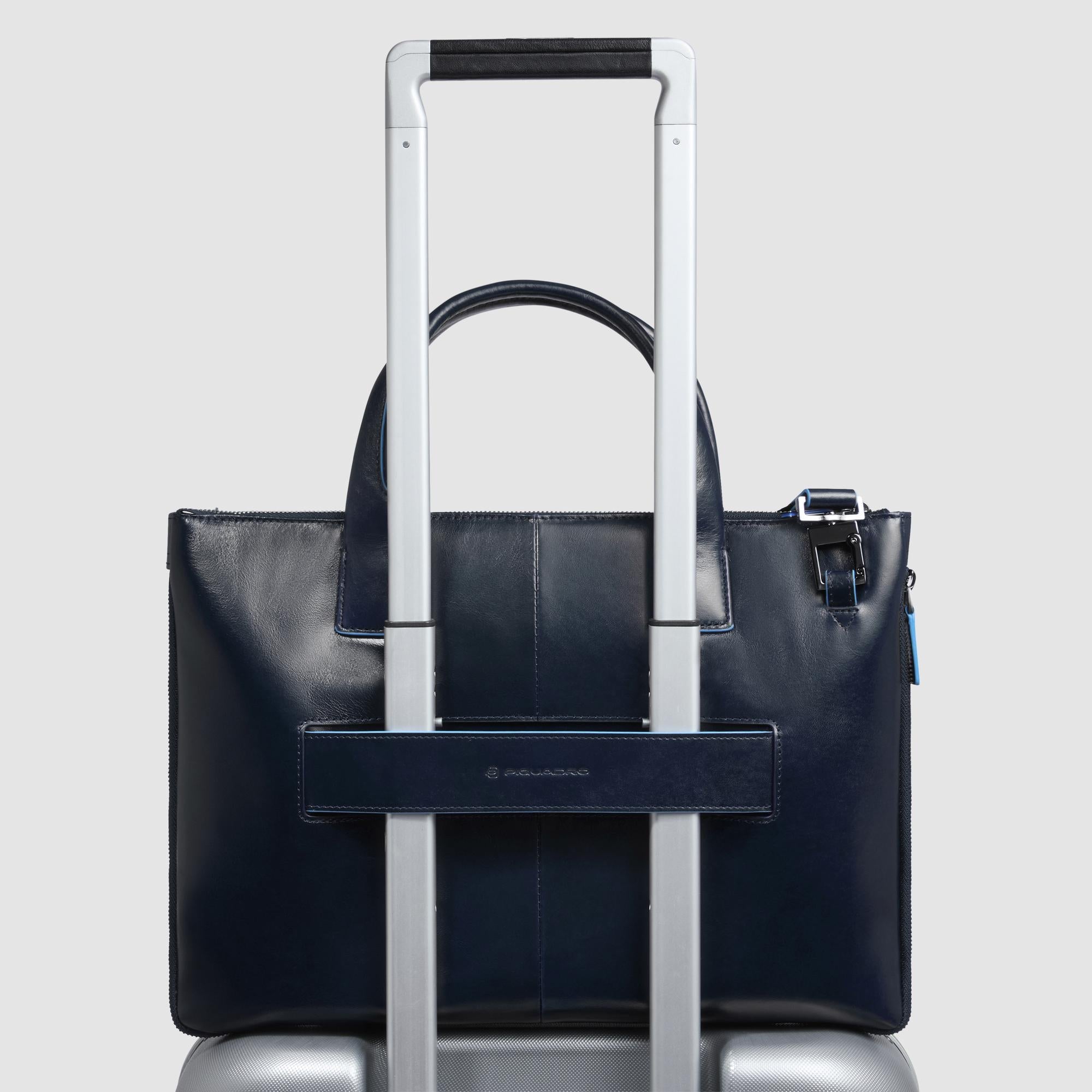 Piquadro Modus Laptoptasche 14 Zoll Leder blau
