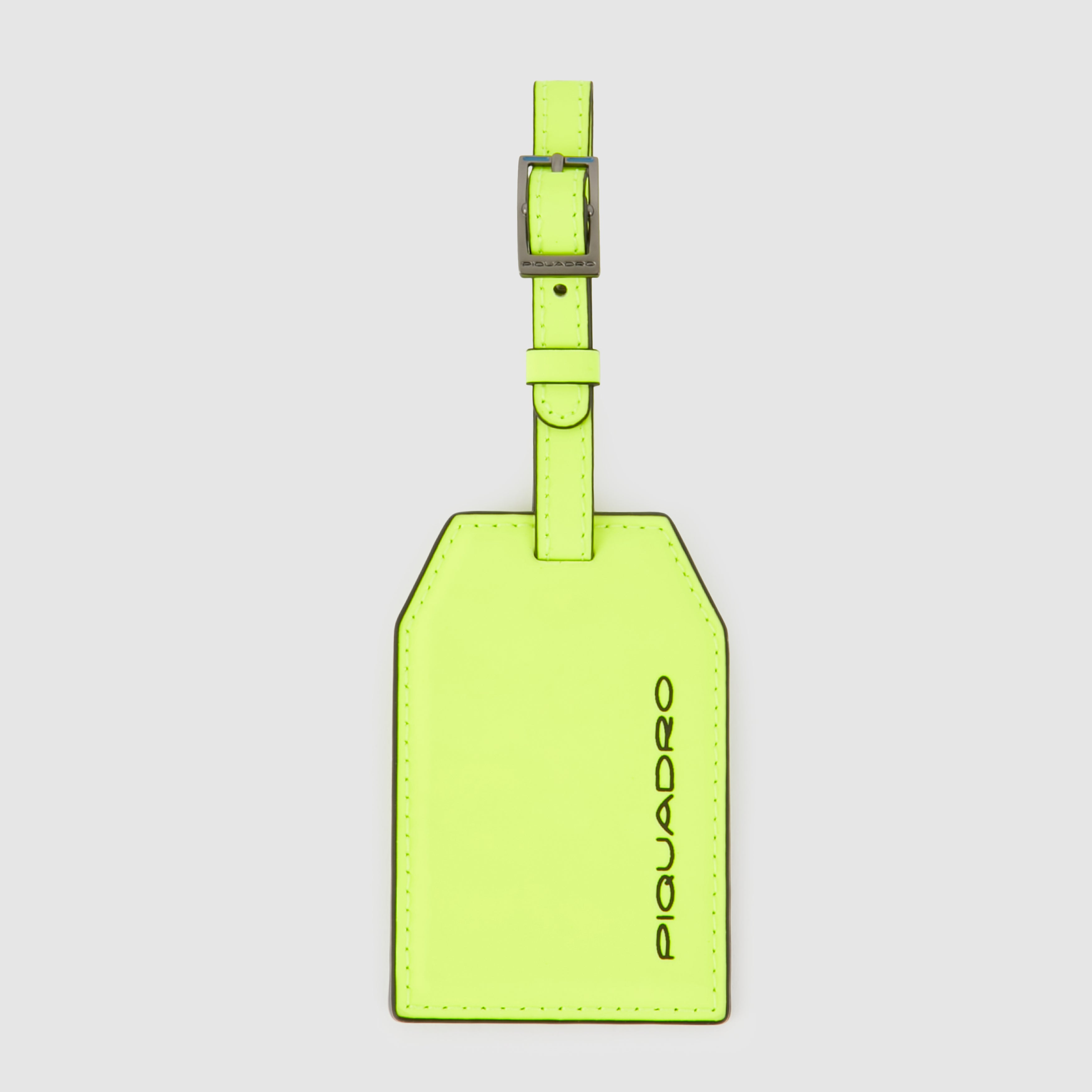 Piquadro Brief Kofferanhänger Leder Schwarz Logo
