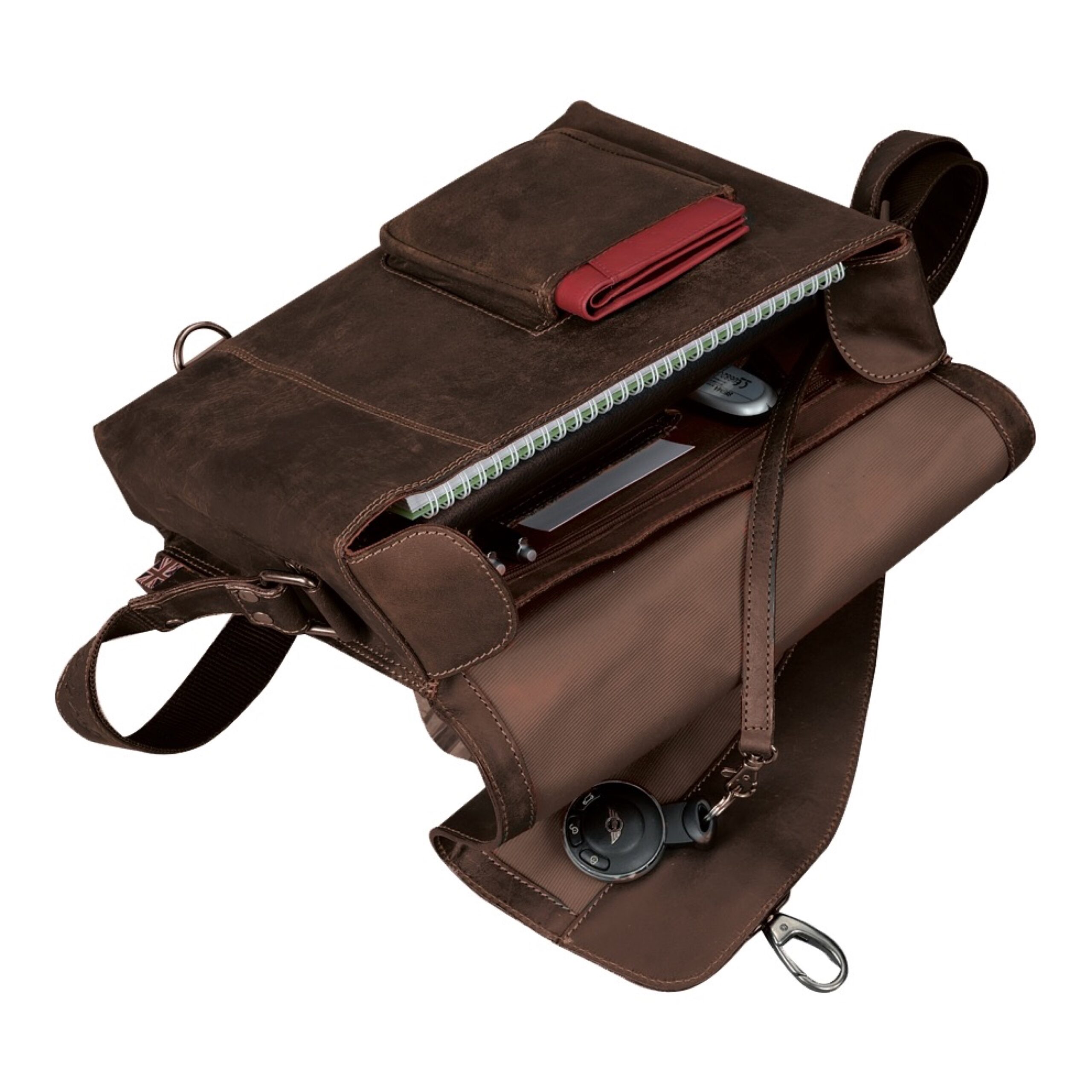 Lightpak Umhängetaschen MRS. NOEL Messengerbag braun Leder