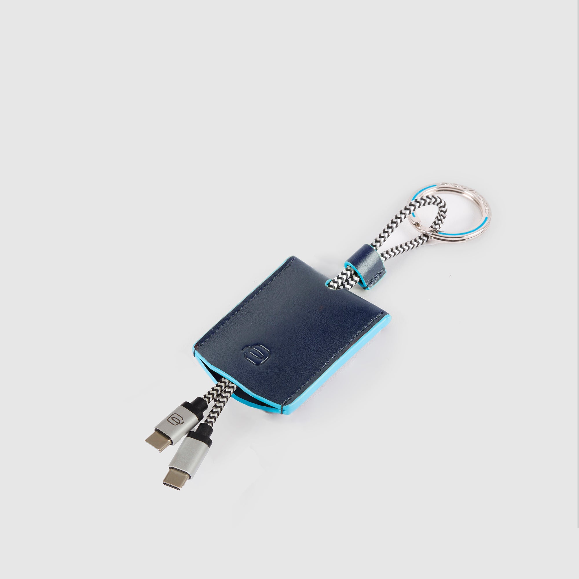 Piquadro BagMotic Schlüsselanhänger Leder USB-C braun