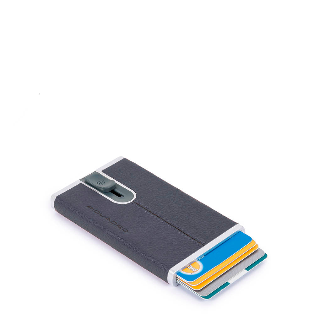 Piquadro Black Square Portcredit Kartenetui Schwarz RFID