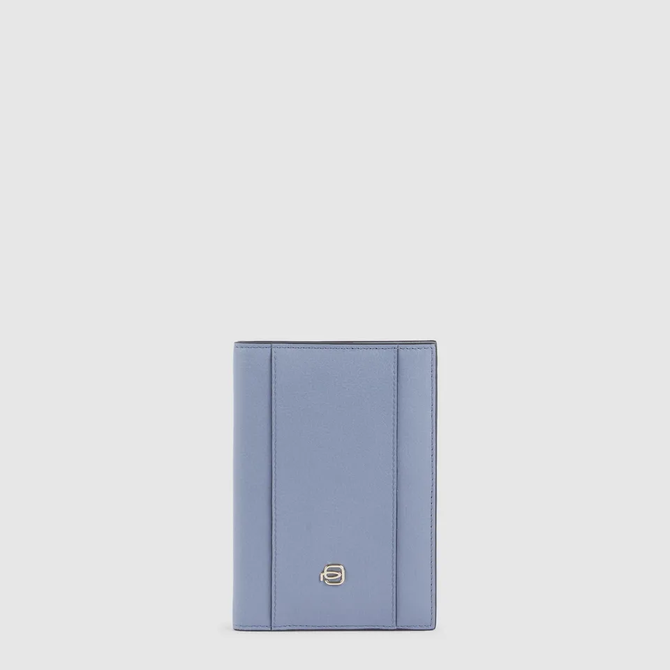 Piquadro Blue Square Reisepasshülle Leder schwarz RFID