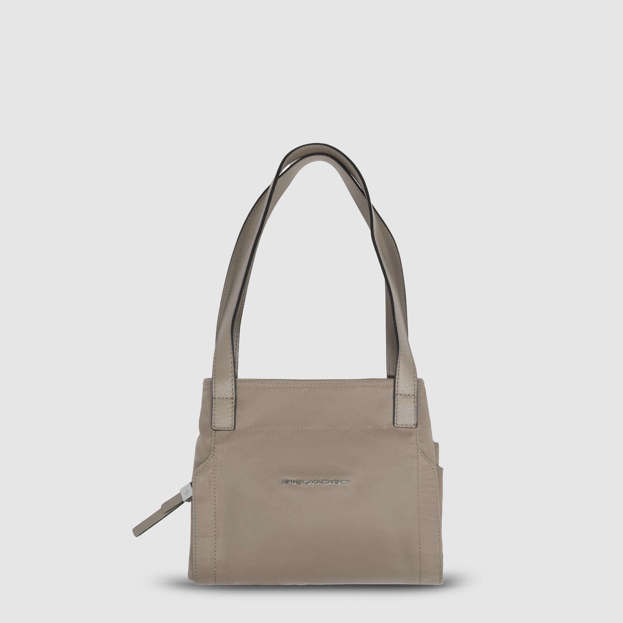 Piquadro Patricia Shopper 15,6 Zoll Leder schwarz faltbar