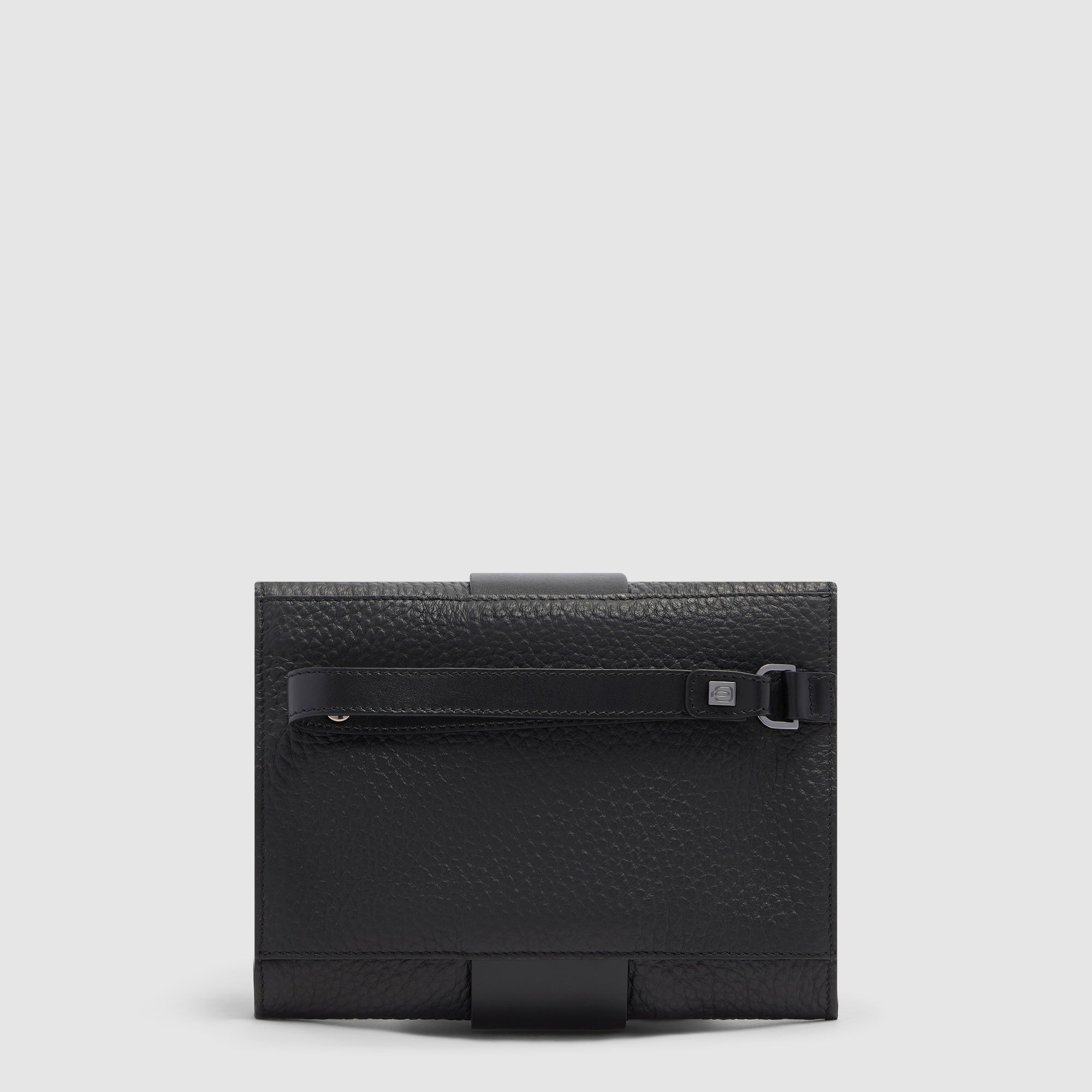 Piquadro Black Square Clutch Leder Schwarz Herren