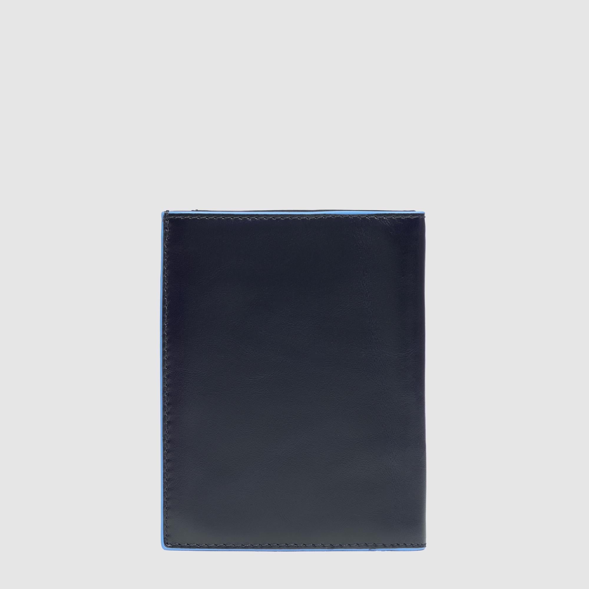 Piquadro Blue Square Geldbörse Hochformat schwarz Leder RFID