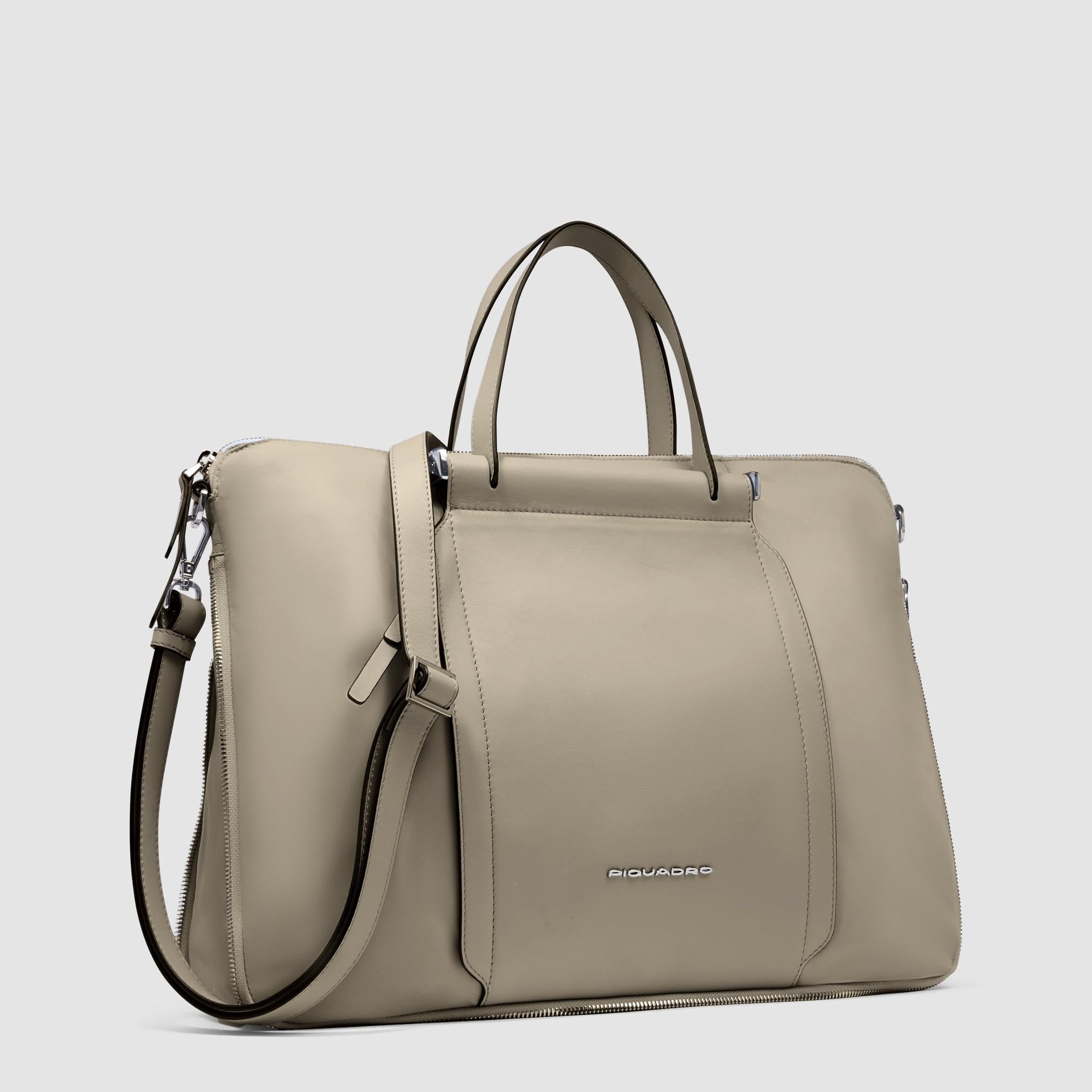 Piquadro Materia Laptoptasche Damen 15,6 Zoll Schwarz