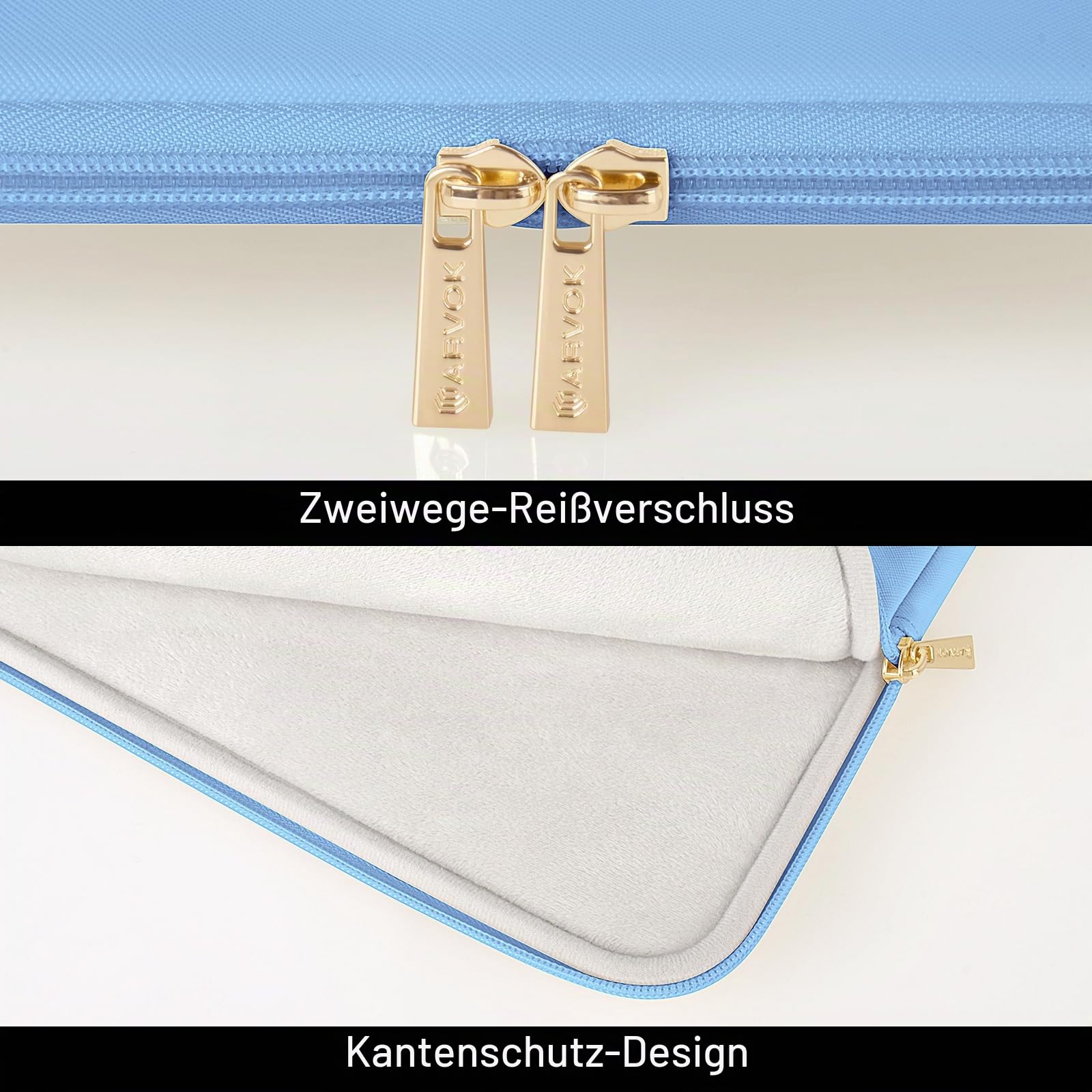 ARVOK Basic Laptop Sleeve Laptophülle 13 Zoll Blau wasserabweisend