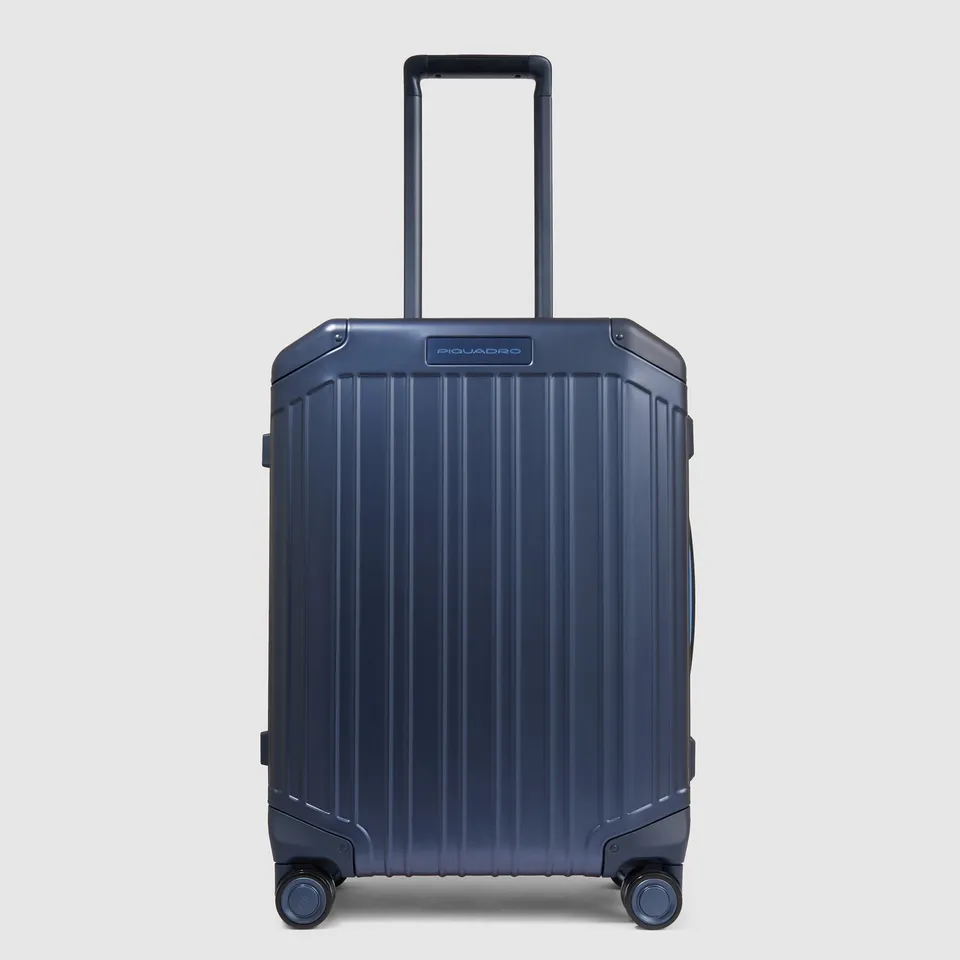 Piquadro PQ-Light Kabinentrolley slim Aluminium Blau