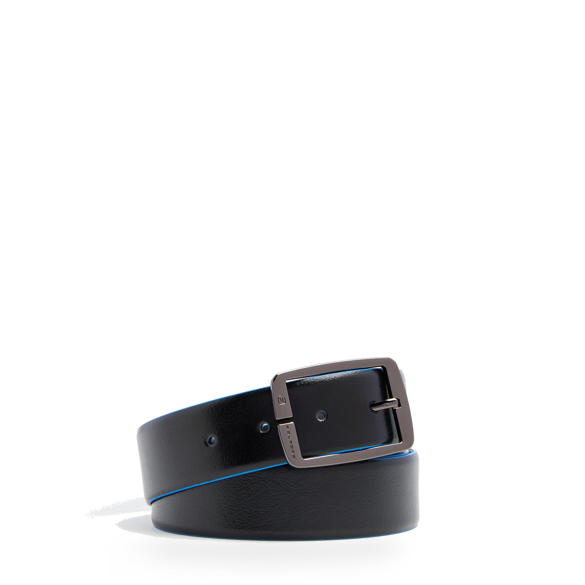 Piquadro Blue Square Gürtel Leder Reversibel Schwarz