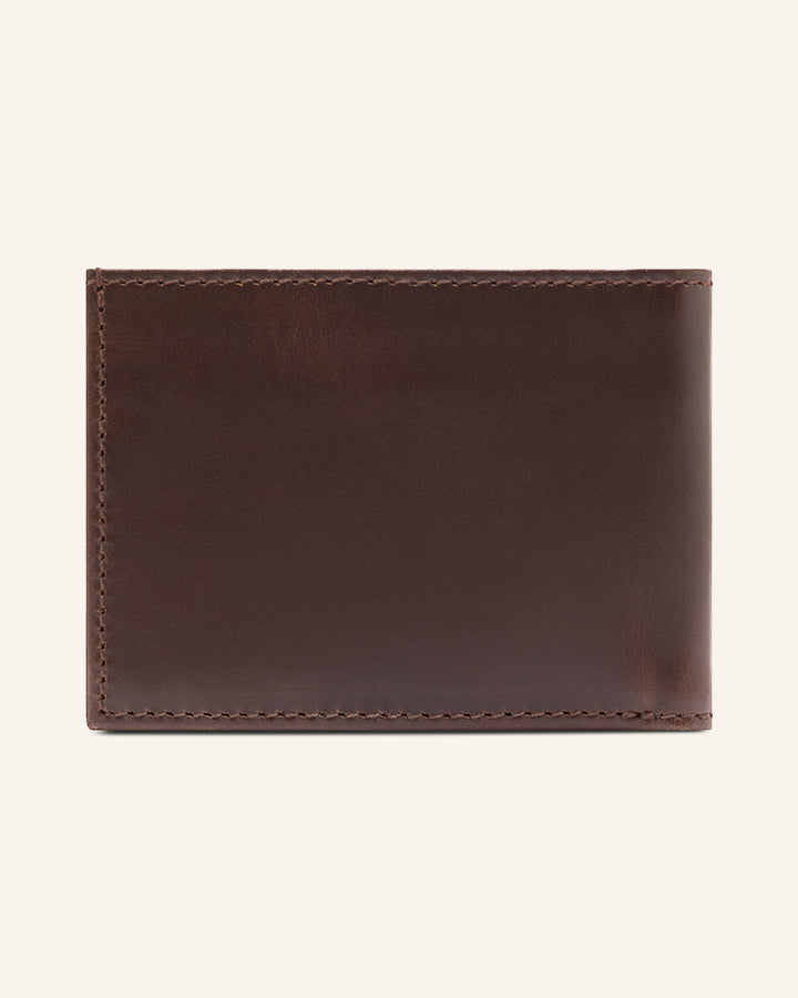 Buckle & Seam Bill Geldbörse Leder Schwarz mit Münzfach