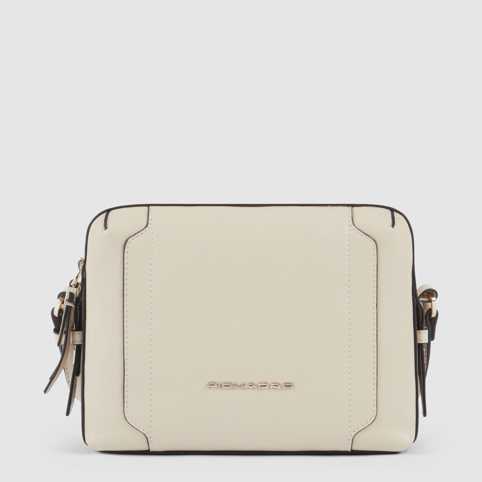 Piquadro Circle Camera Bag Umhängetasche Leder Schwarz