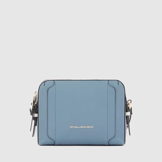 Piquadro Circle Camera Bag Umhängetasche Leder Schwarz