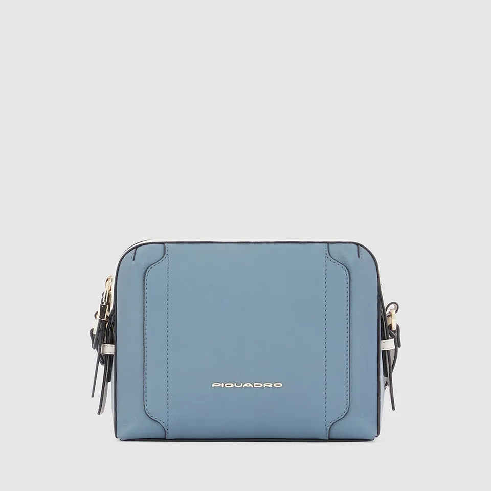 Piquadro Circle Camera Bag Umhängetasche Leder Schwarz