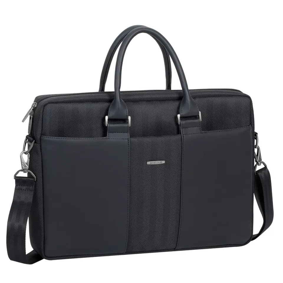 RIVACASE Prater 8135 Laptoptasche 15,6 Zoll Schwarz Slim