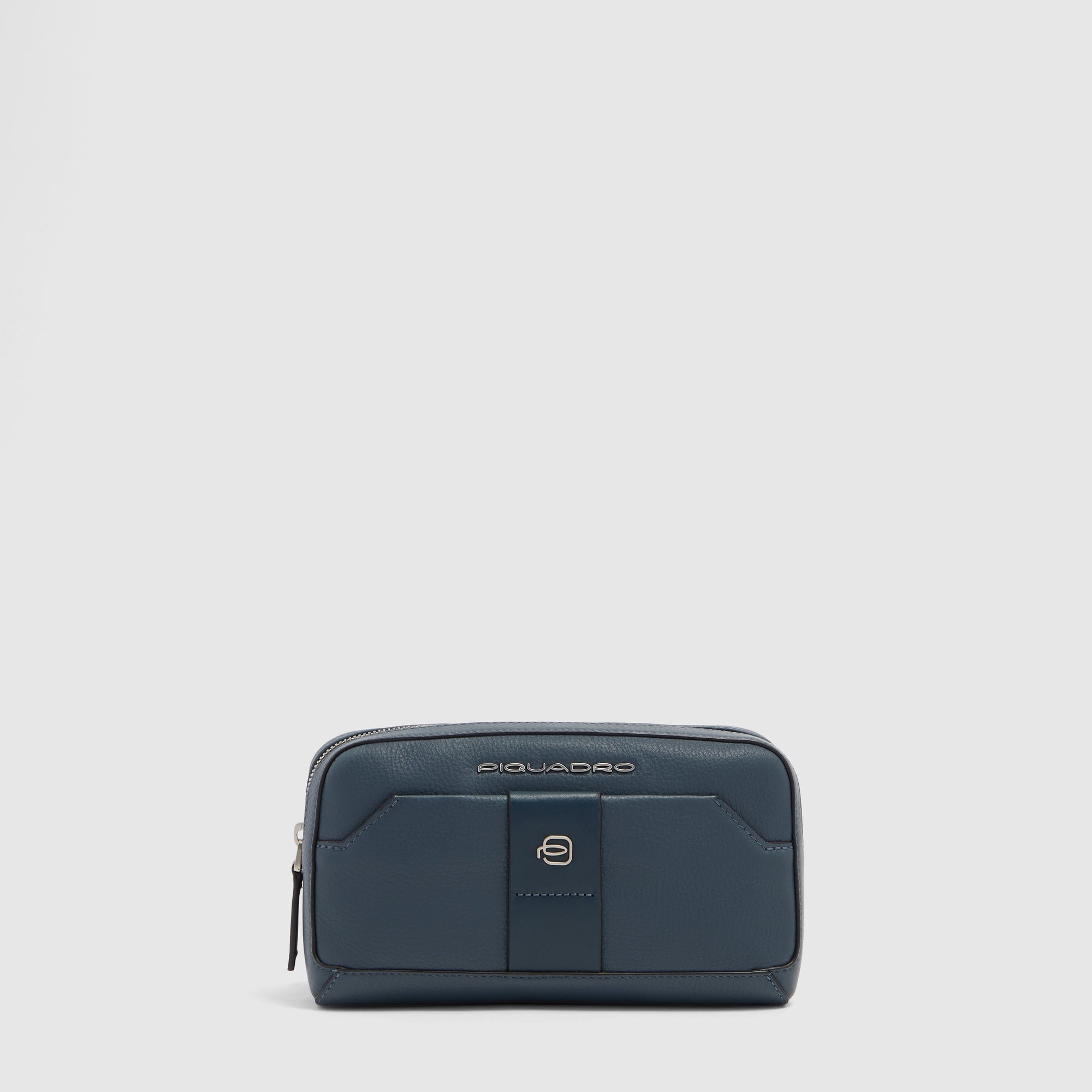 Piquadro Black Square Pochette Herren Leder schwarz Riemen