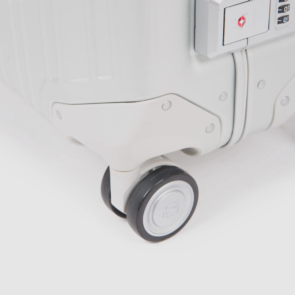 Piquadro PQ-Light Kabinentrolley Alu grau slim 4 Rollen