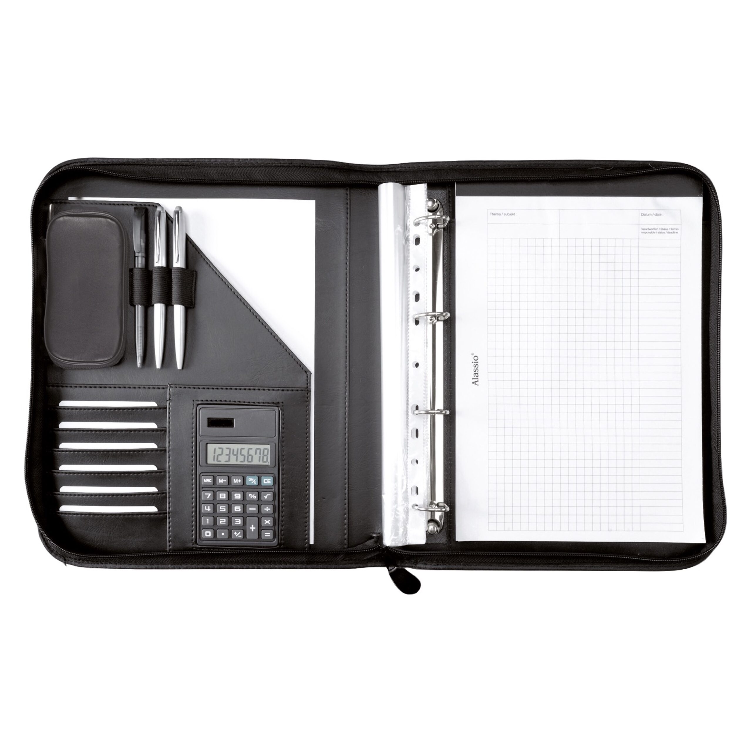 Lightpak Ringbuchmappen PORTO Konferenzmappe A4 schwarz