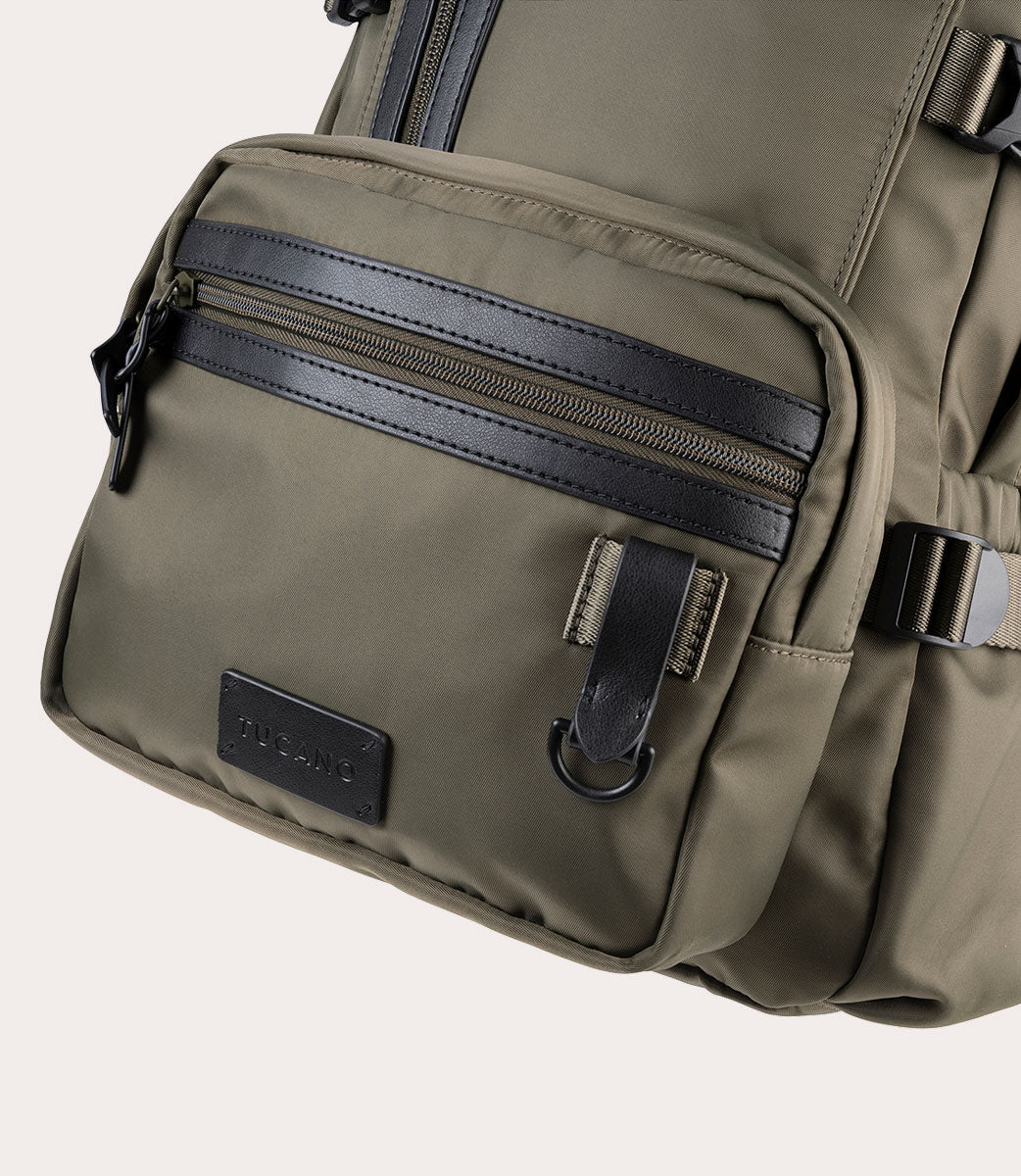 Tucano Desert Premium 15,6 Zoll Rucksack Grün Leder
