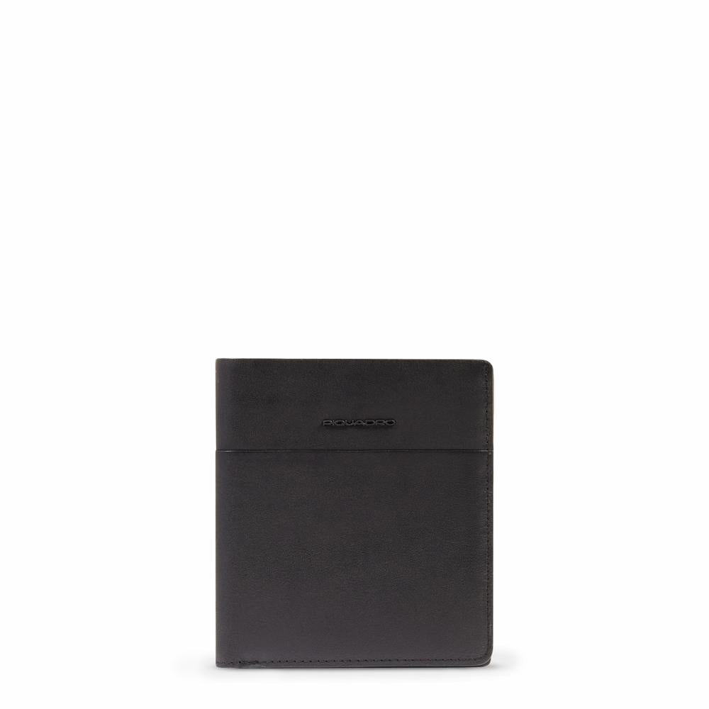 Piquadro Blue Square Reisepasshülle Leder Schwarz RFID