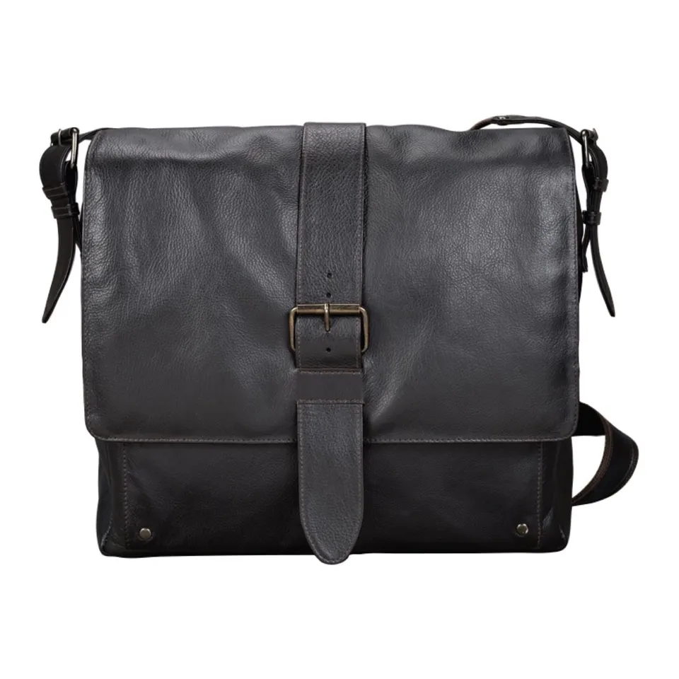 Lightpak Neo Umhängetasche Braun Leder Laptopfach