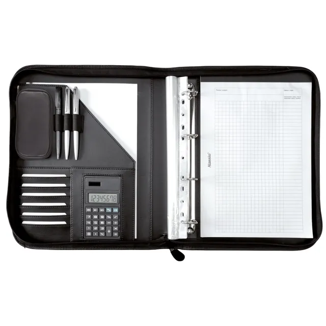 Lightpak Riccione Ringbuchmappe A4 Kunstleder schwarz