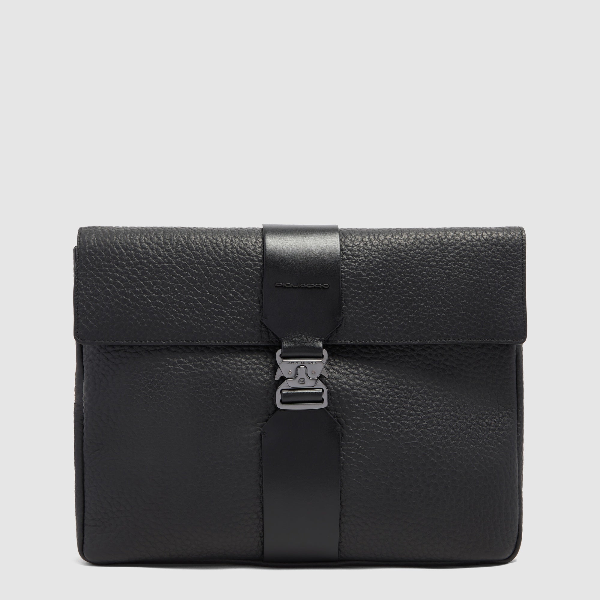 Piquadro Black Square Pochette Herren Leder Schwarz iPad 13