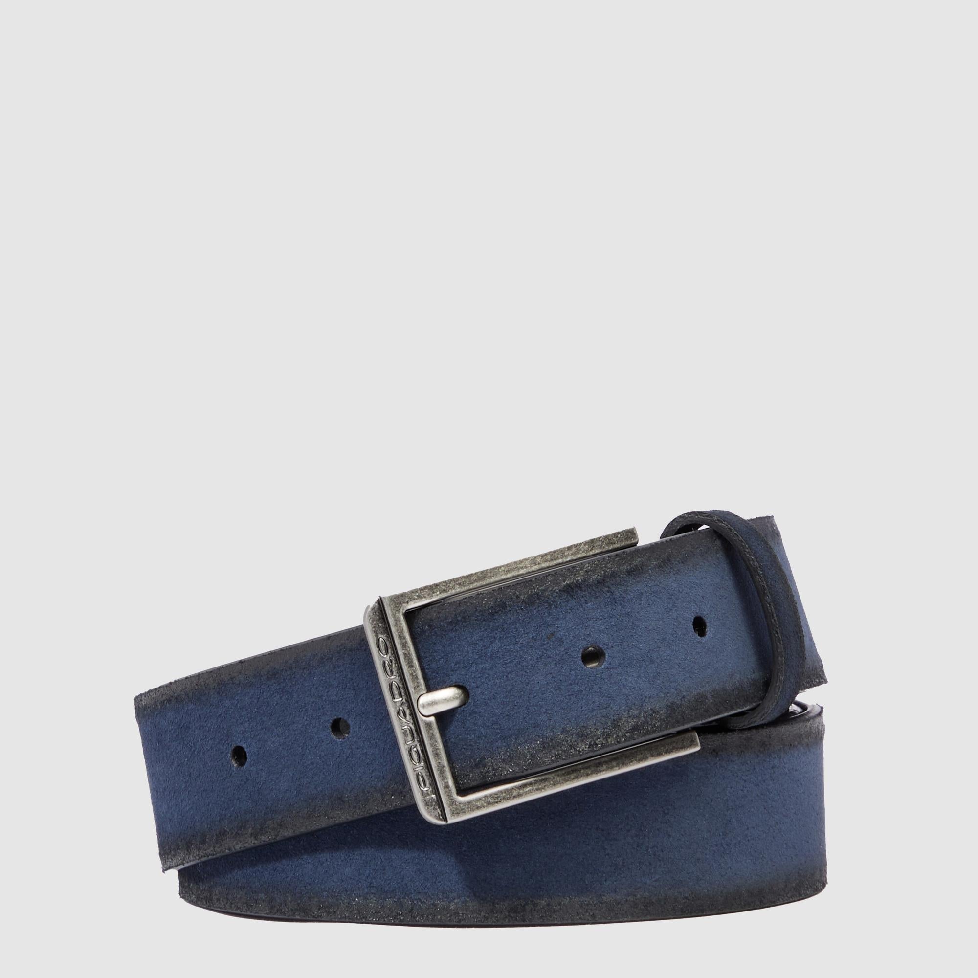 Piquadro Blue Square Ledergürtel Herren Braun Dornschließe