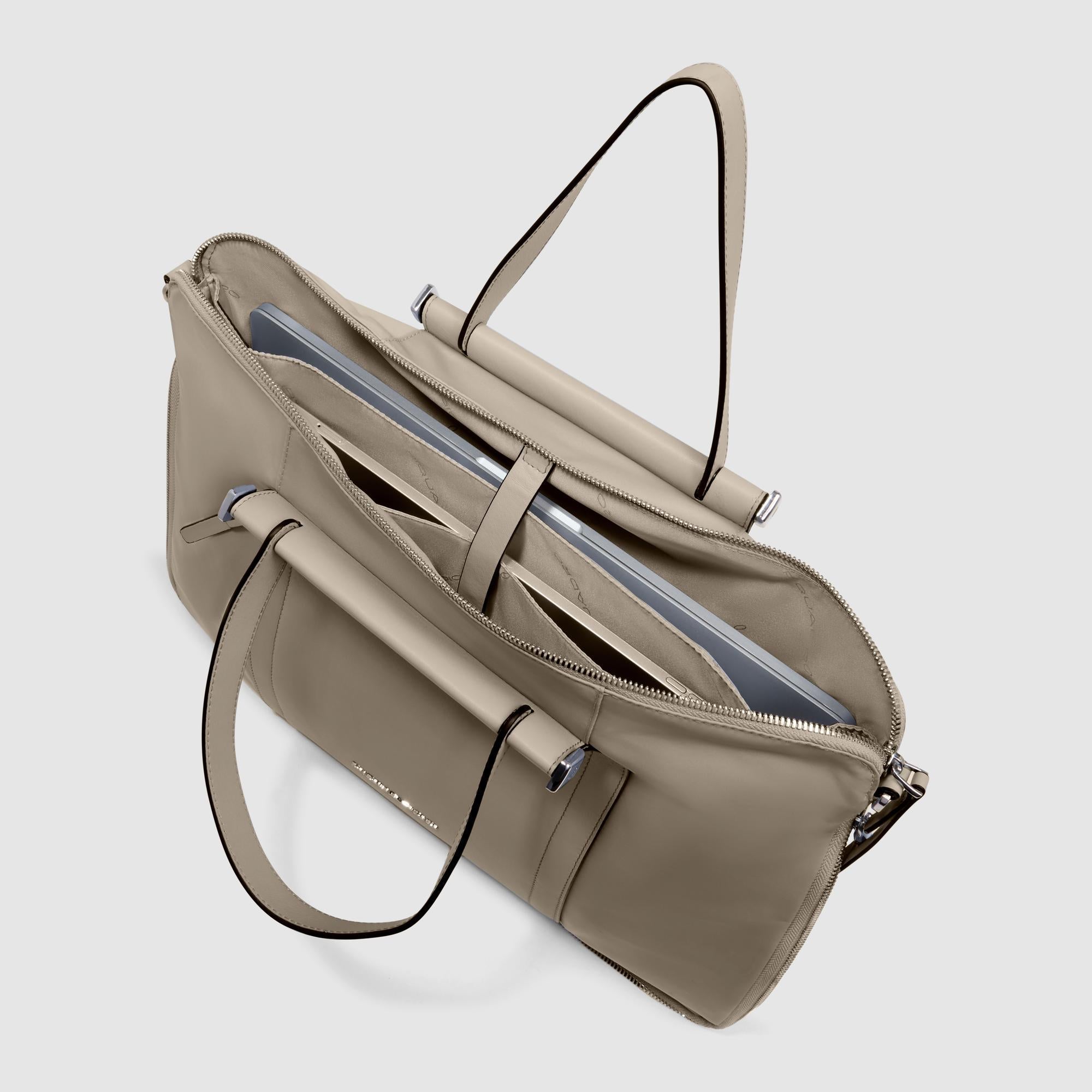 Piquadro Materia Laptoptasche Damen 15,6 Zoll Schwarz