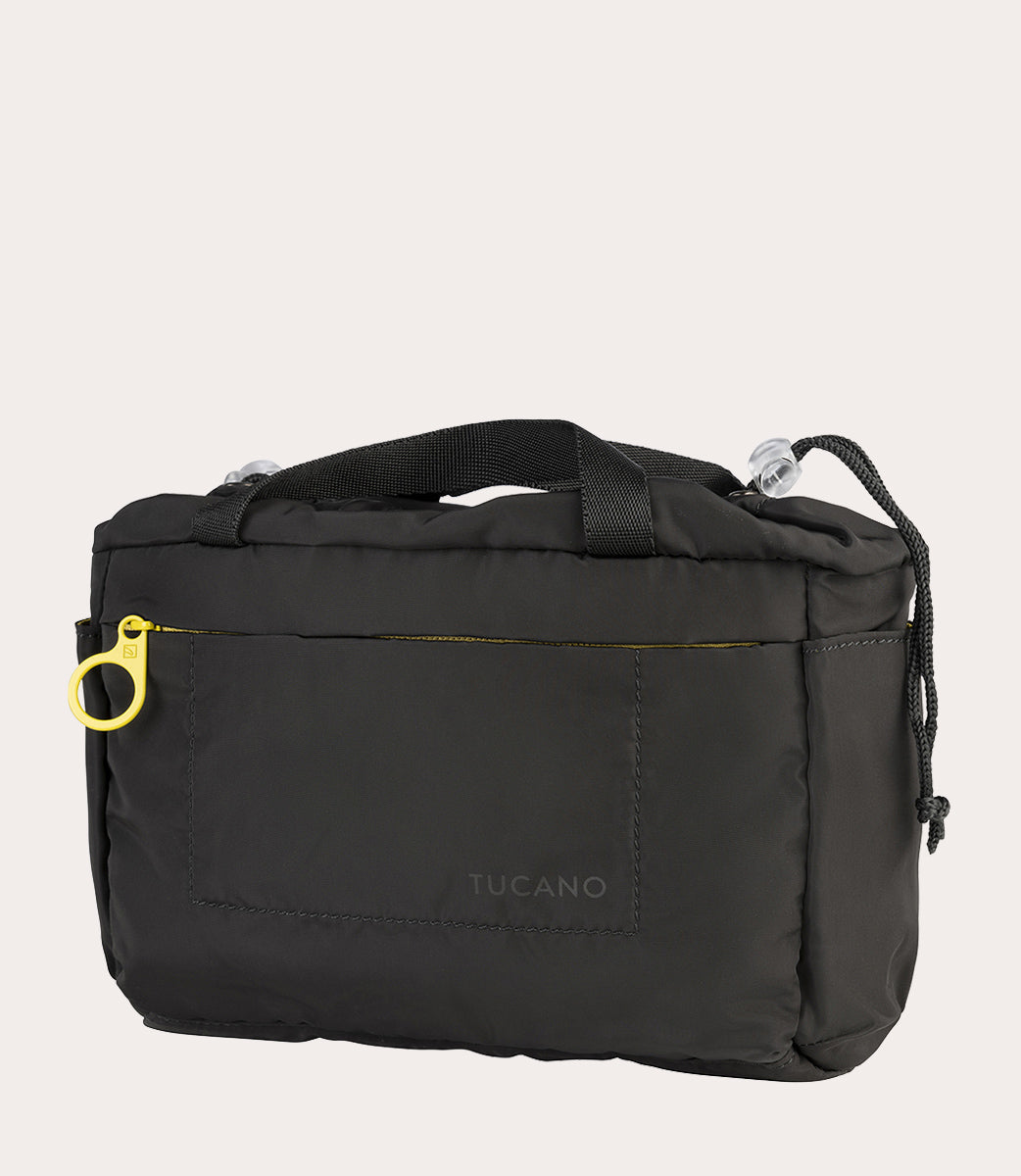 Tucano Mia Organizer Tasche Schwarz klein Kordelzug