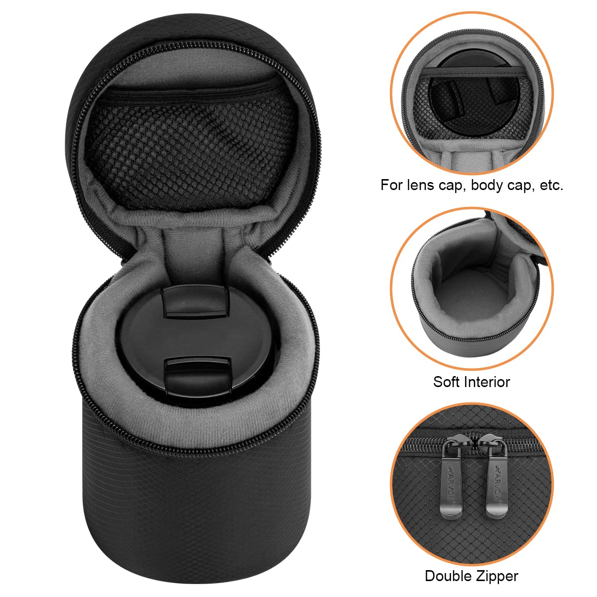 ARVOK Travel Accessories Objektivtasche Neopren Schwarz wasserdicht