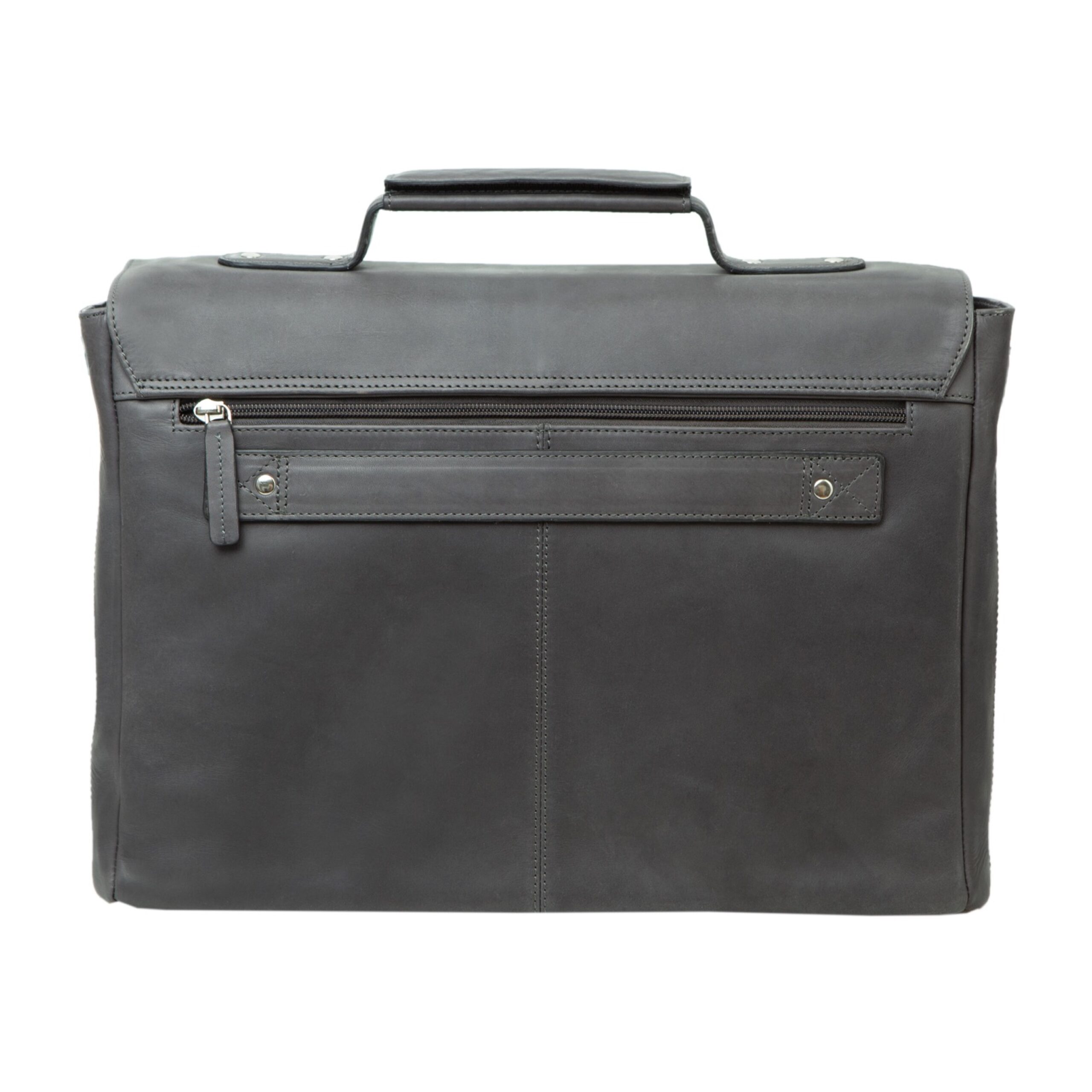 Pride and Soul PERCENT Laptoptasche Grau Leder Laptopfach