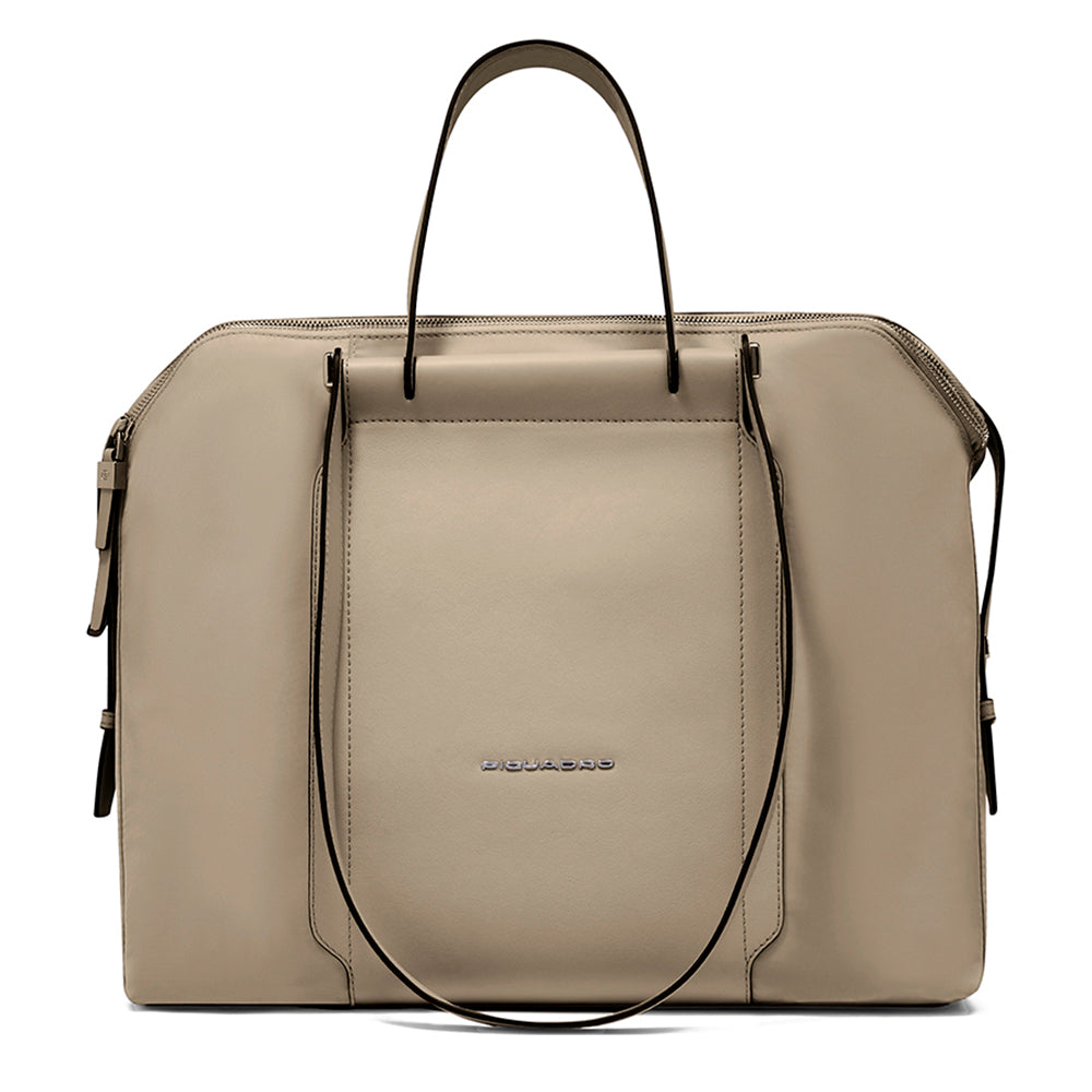 Piquadro Patricia Shopper Laptoptasche 14 Zoll schwarz Leder
