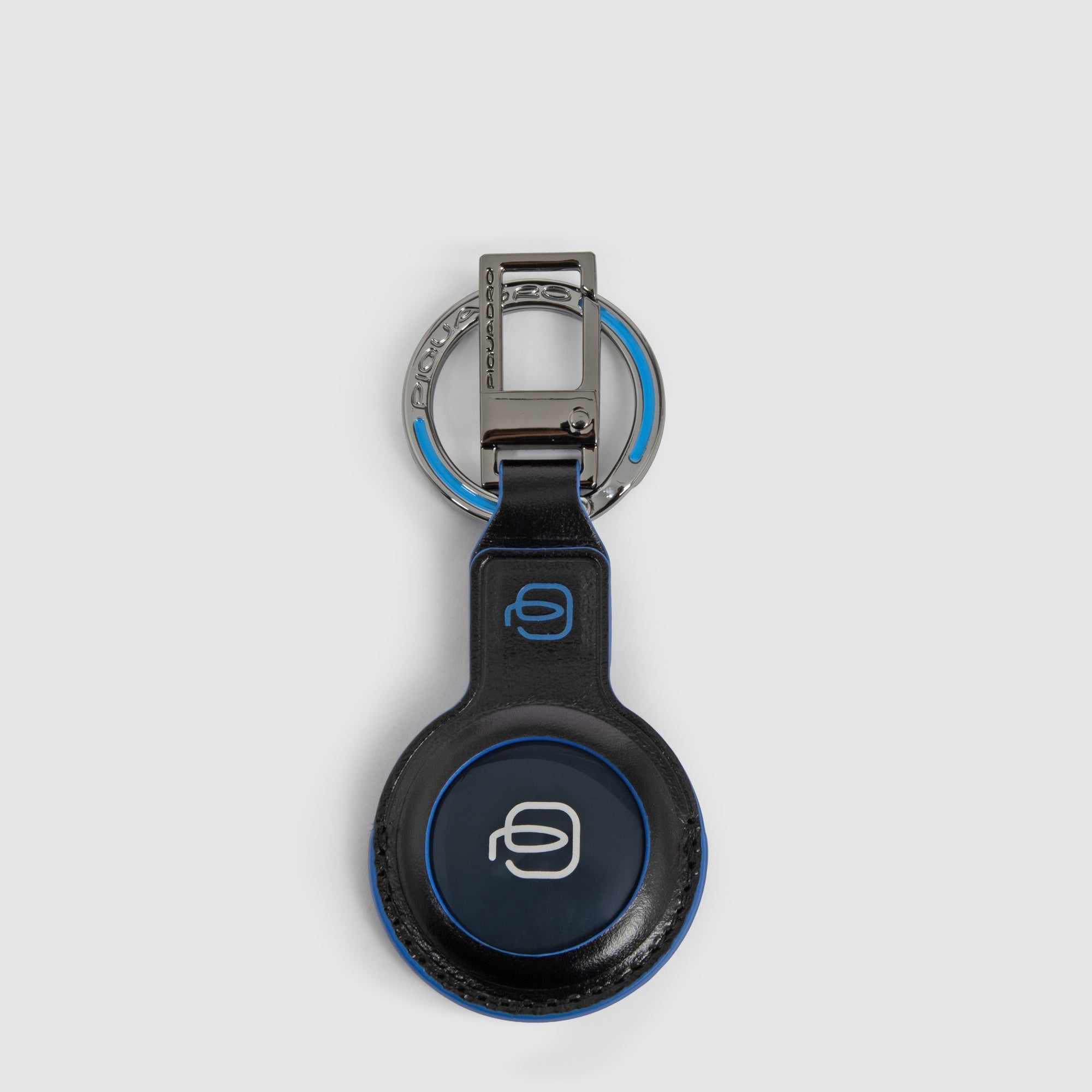 Piquadro Connequ Schlüsselanhänger Leder blau Tracker