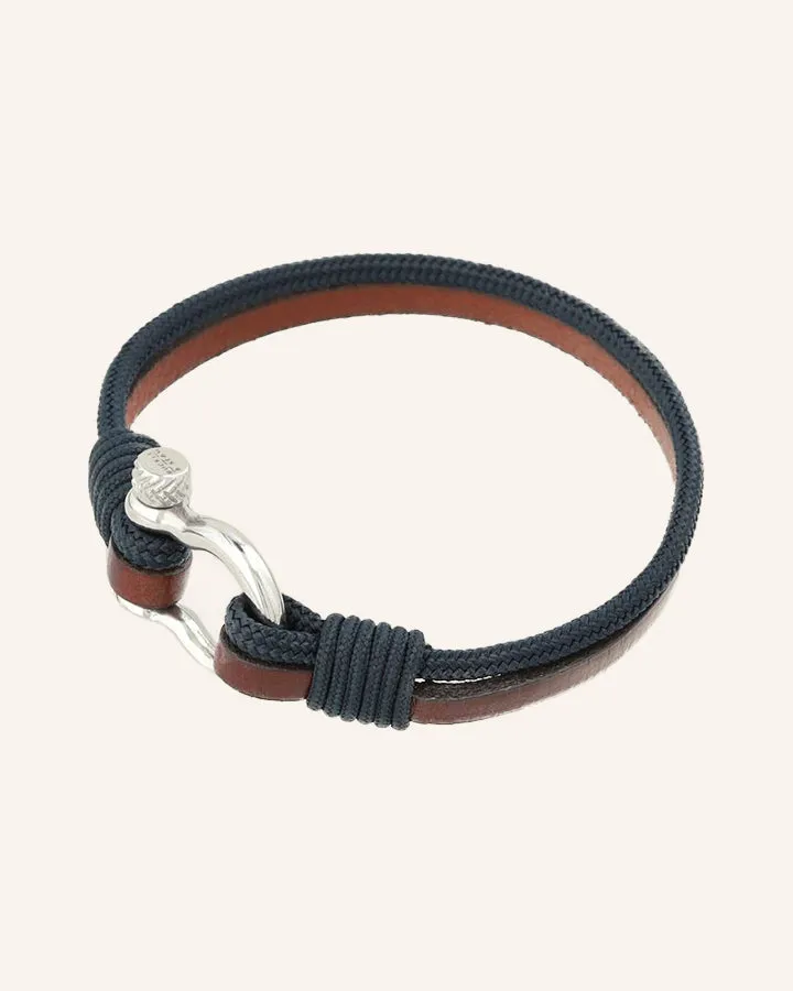 Buckle & Seam Oahu Lederarmband L Nylon Drehverschluss