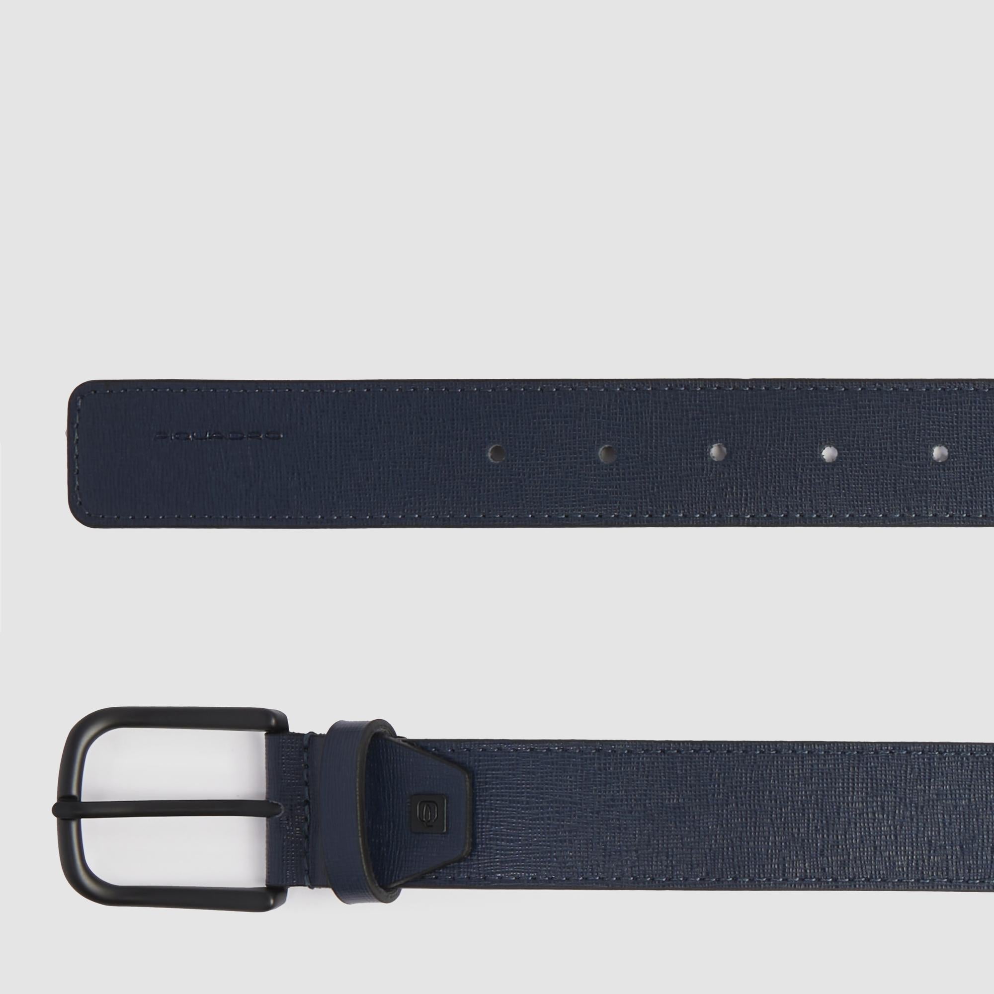 Piquadro Blue Square Ledergürtel Herren BLU Dornschließe