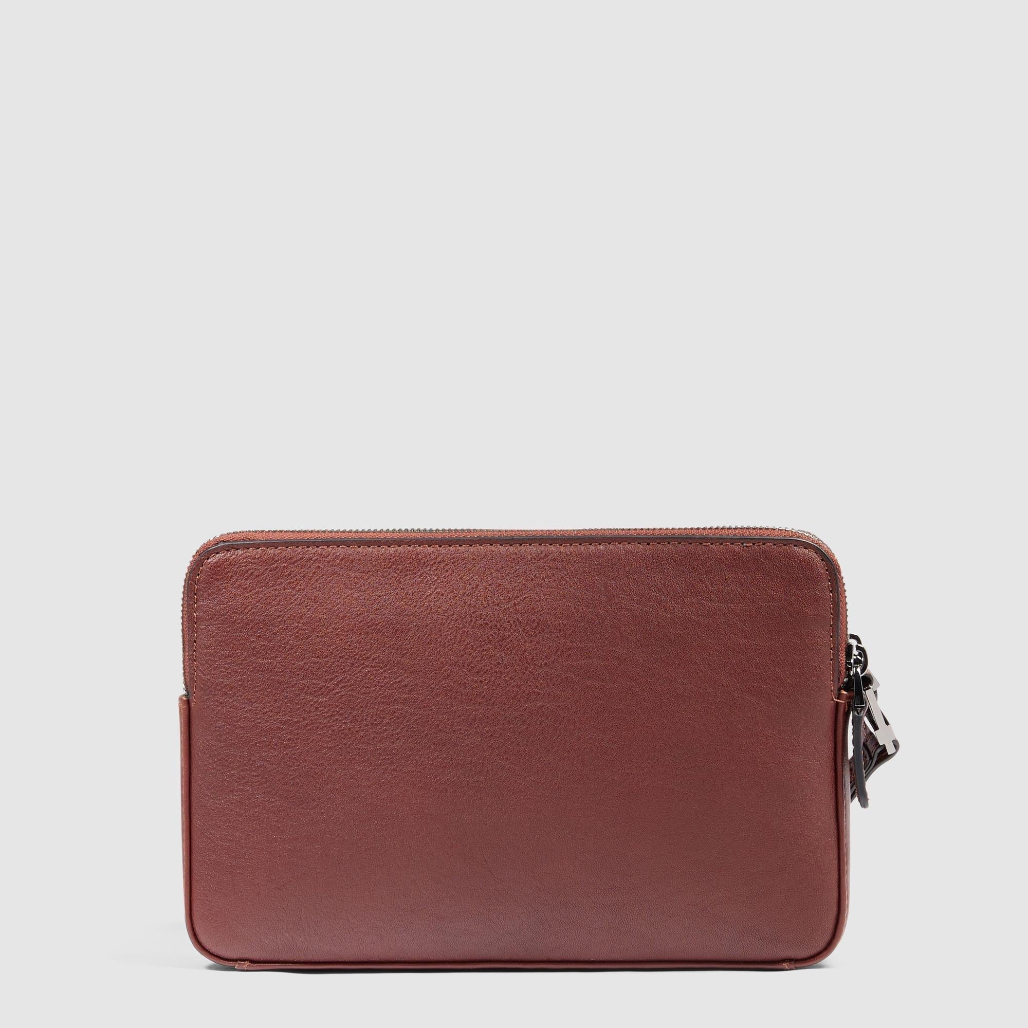 Piquadro Black Square Pochette Herren Leder mit Kartenfach