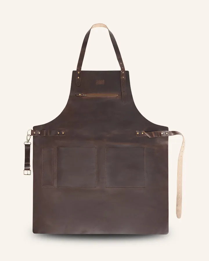 Buckle & Seam Asado Grillschürze Leder Rindsleder