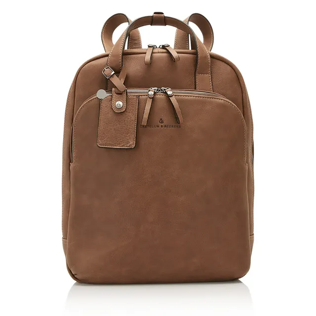 Castelijn & Beerens Firenze Laptop-Rucksack 15,6 Zoll Cognac Leder