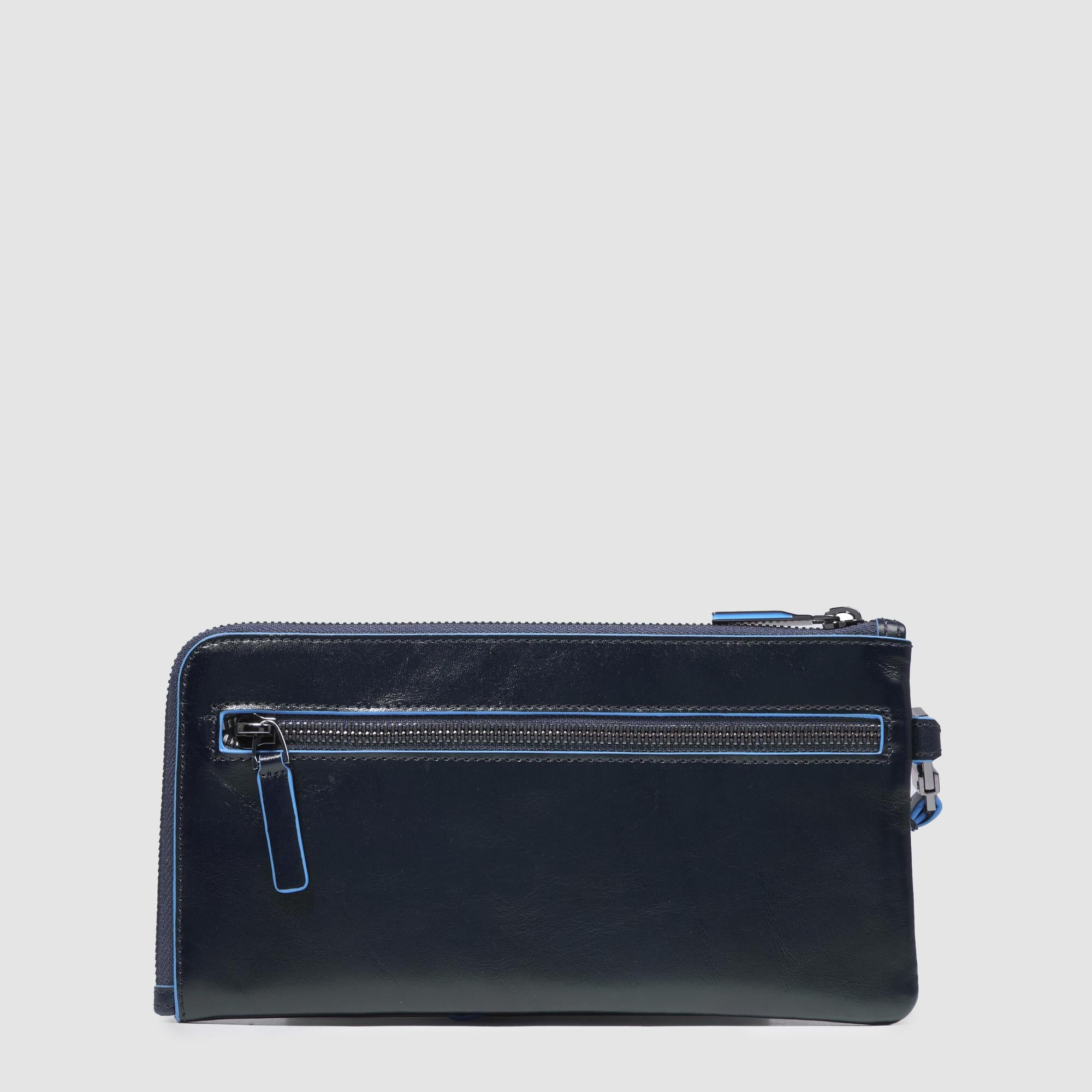 Piquadro Black Square Pochette Leder Schwarz RFID Herren