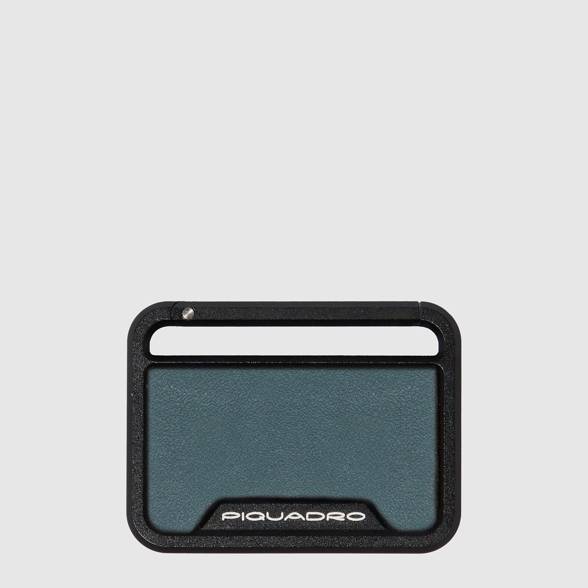 Piquadro Brief Monogram Plate Anhänger Schwarz Matt