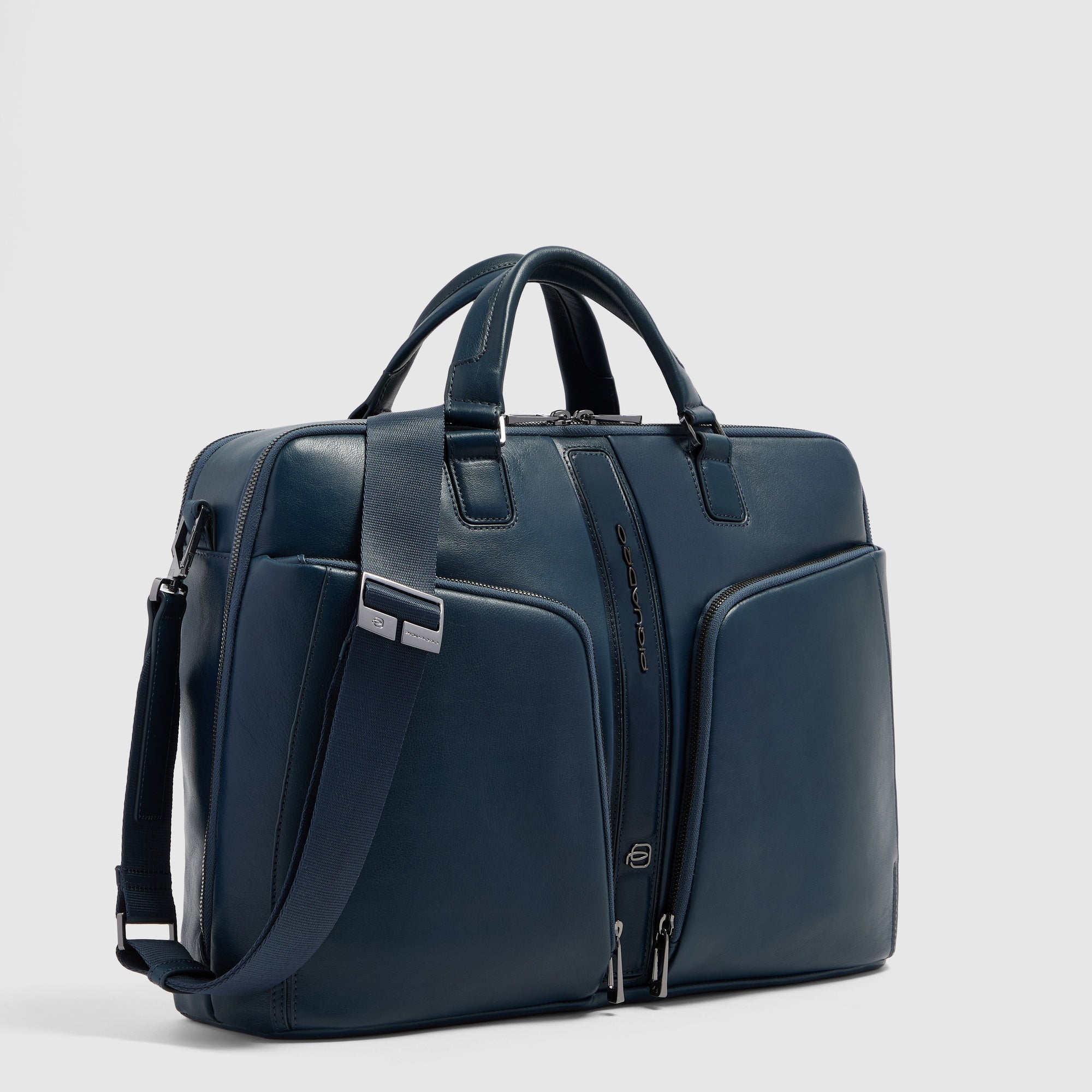 Piquadro Modus Aktentasche 15,6 Zoll Blau Leder