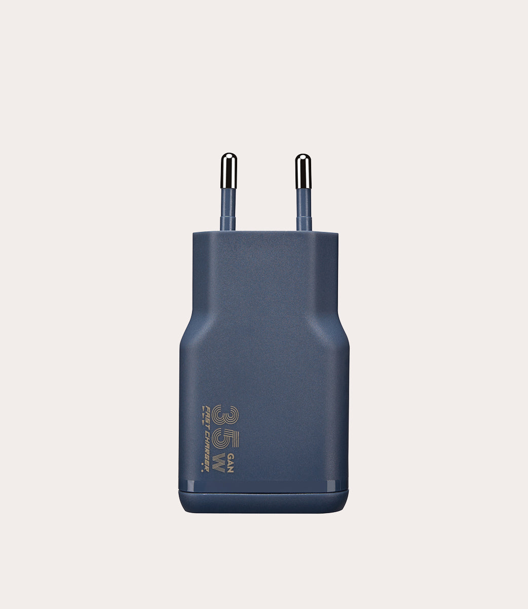 Tucano One Power Kit Ladegerät 35W + USB-C Kabel 2m Blau
