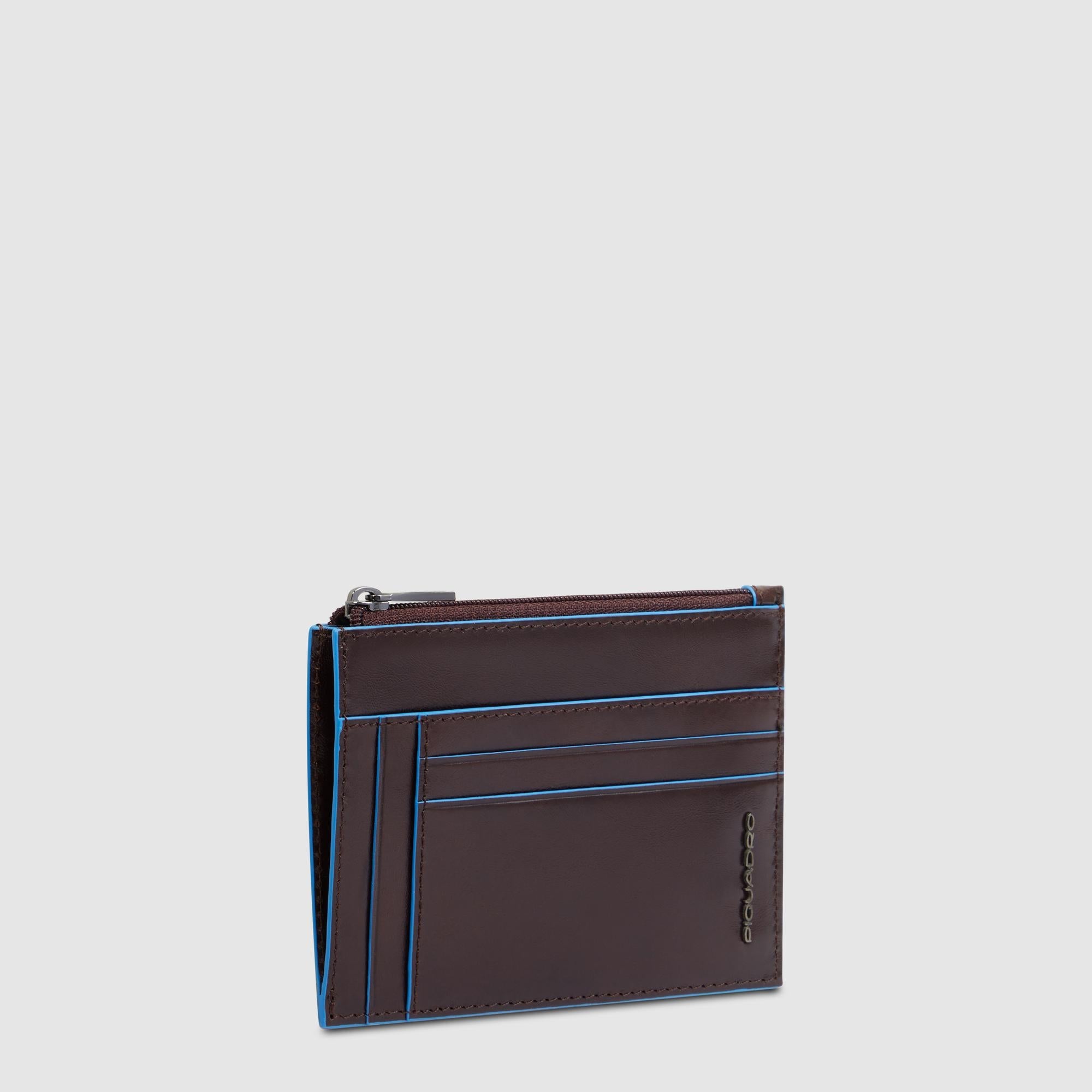 Piquadro Materia Kreditkartenetui Leder Schwarz RFID
