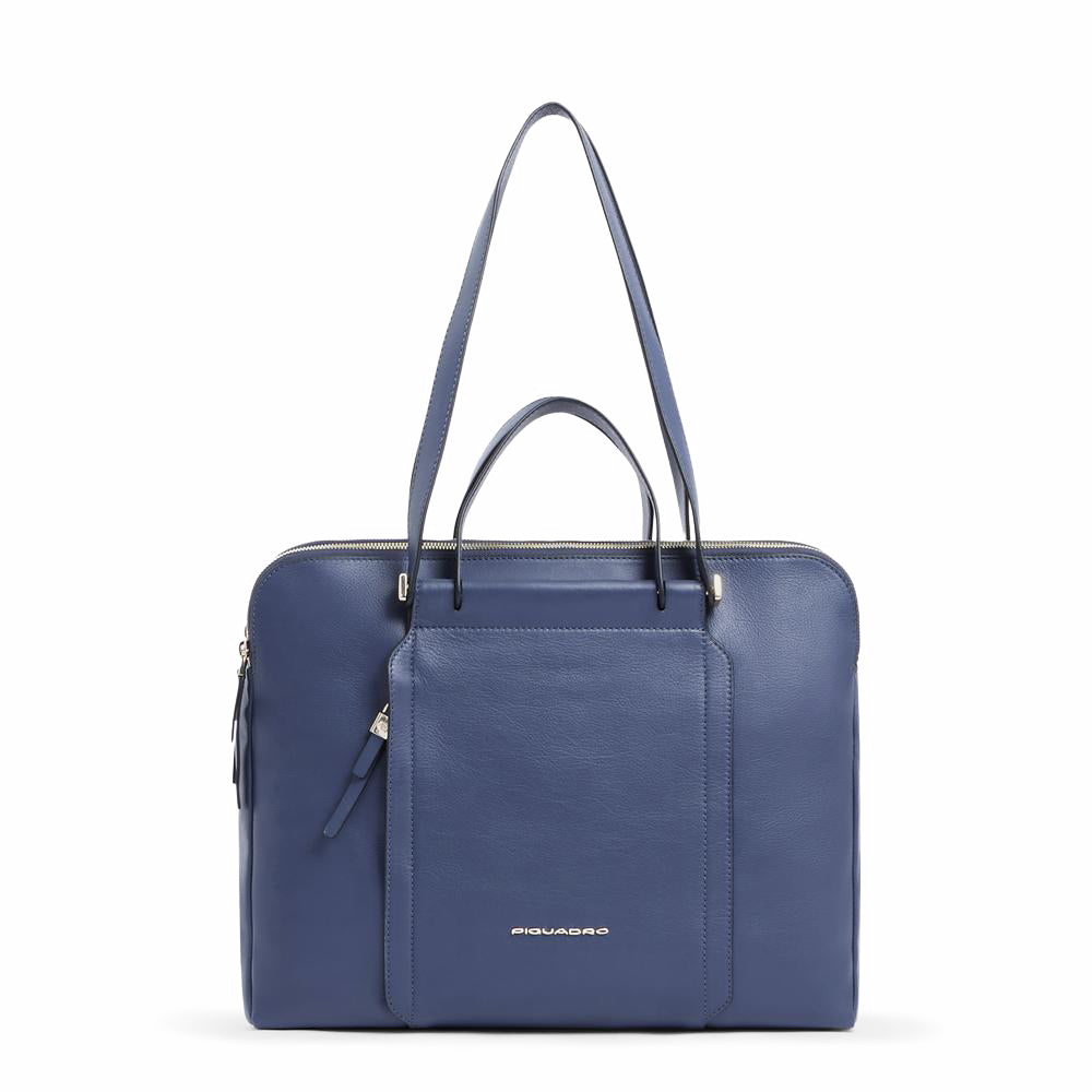 Piquadro Patricia Laptop Tasche 15 Zoll Schwarz Damen Leder