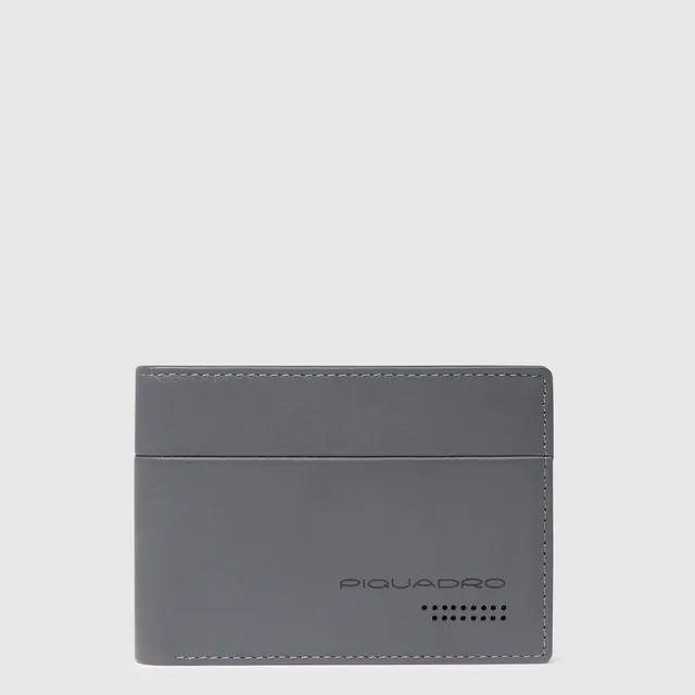 Piquadro Blue Square Geldbörse Herren Schwarz RFID Münzfach