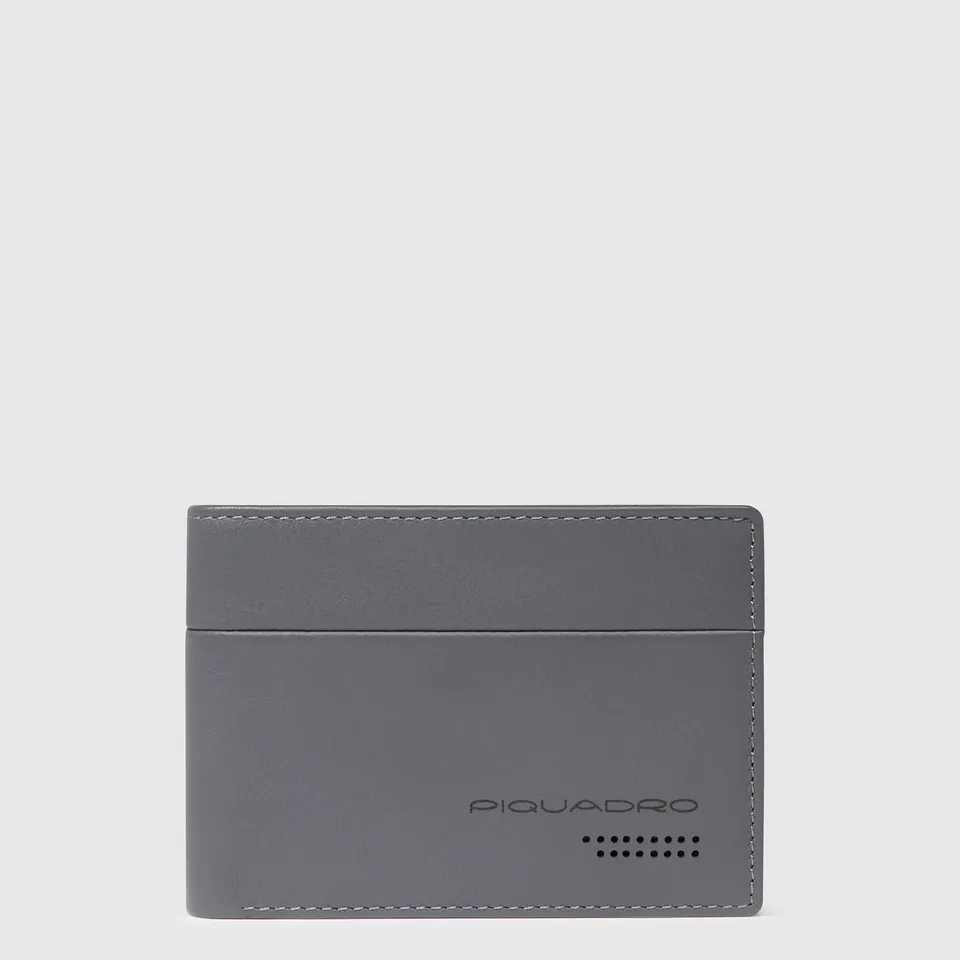 Piquadro Blue Square Geldbörse Herren Schwarz RFID Münzfach