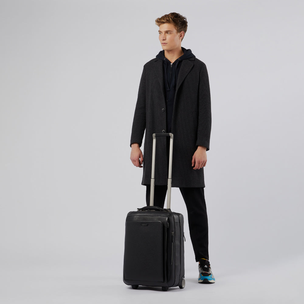 Piquadro PQ-Light Trolley Kabine schwarz Kleidersack