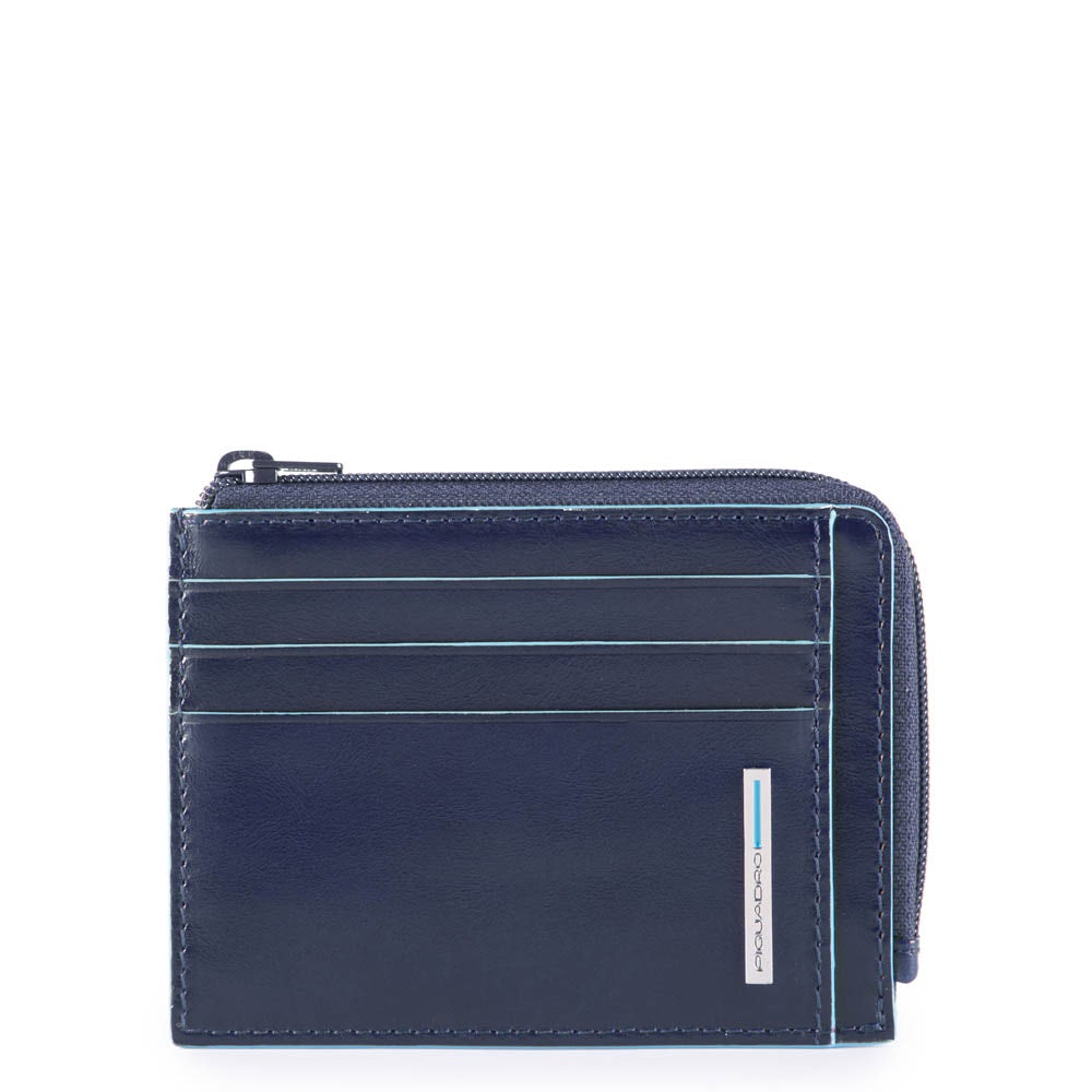 Piquadro Blue Square Geldbörse Leder Schwarz RFID Ausweis