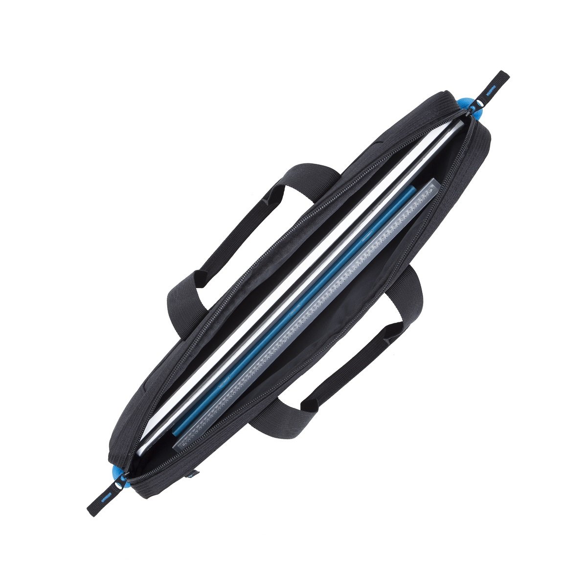 RIVACASE Prater Laptoptasche 15,6 Zoll Schwarz-Blau kompakt