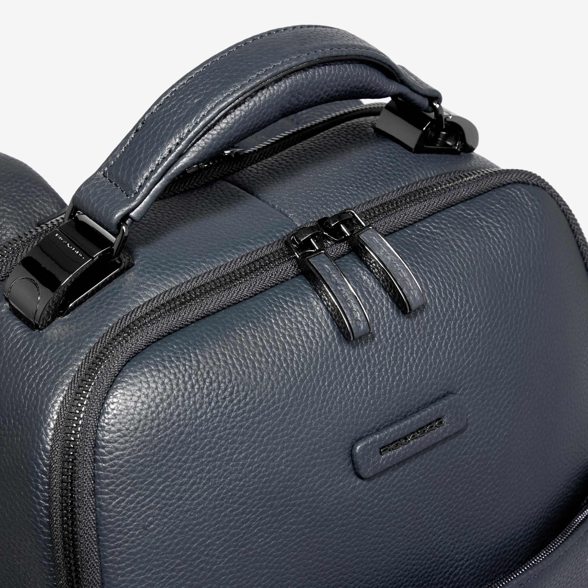 Piquadro Blue Square Rucksack 14 Zoll Laptop Leder